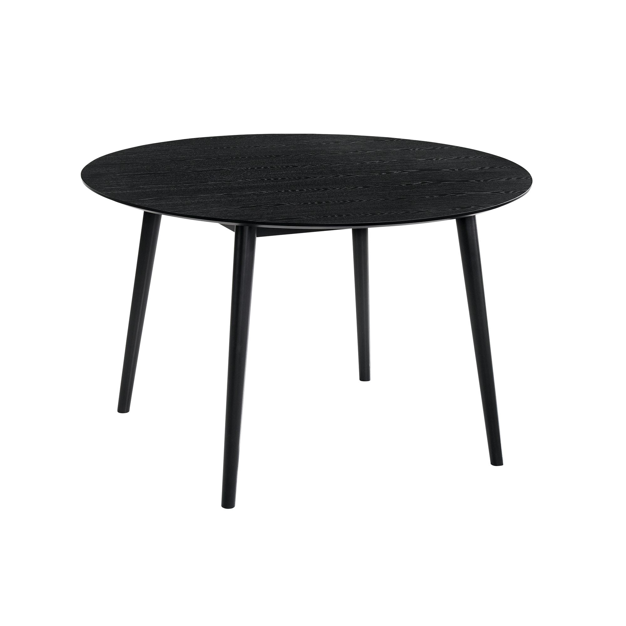 Armen Living Arcadia 48"Round Modern Wood Dining Table in Black