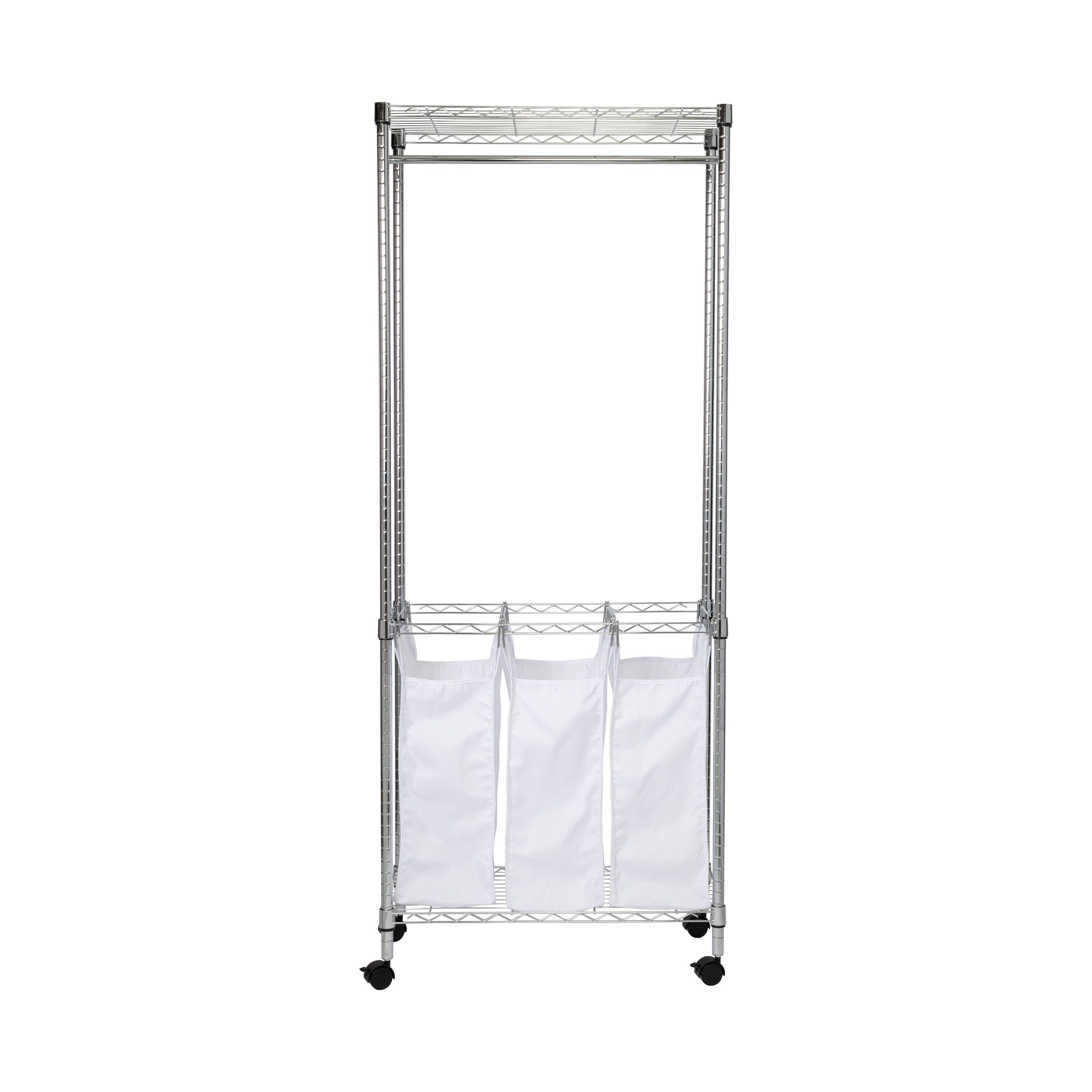 Rebrilliant Metal Rolling Laundry Center with Handles
