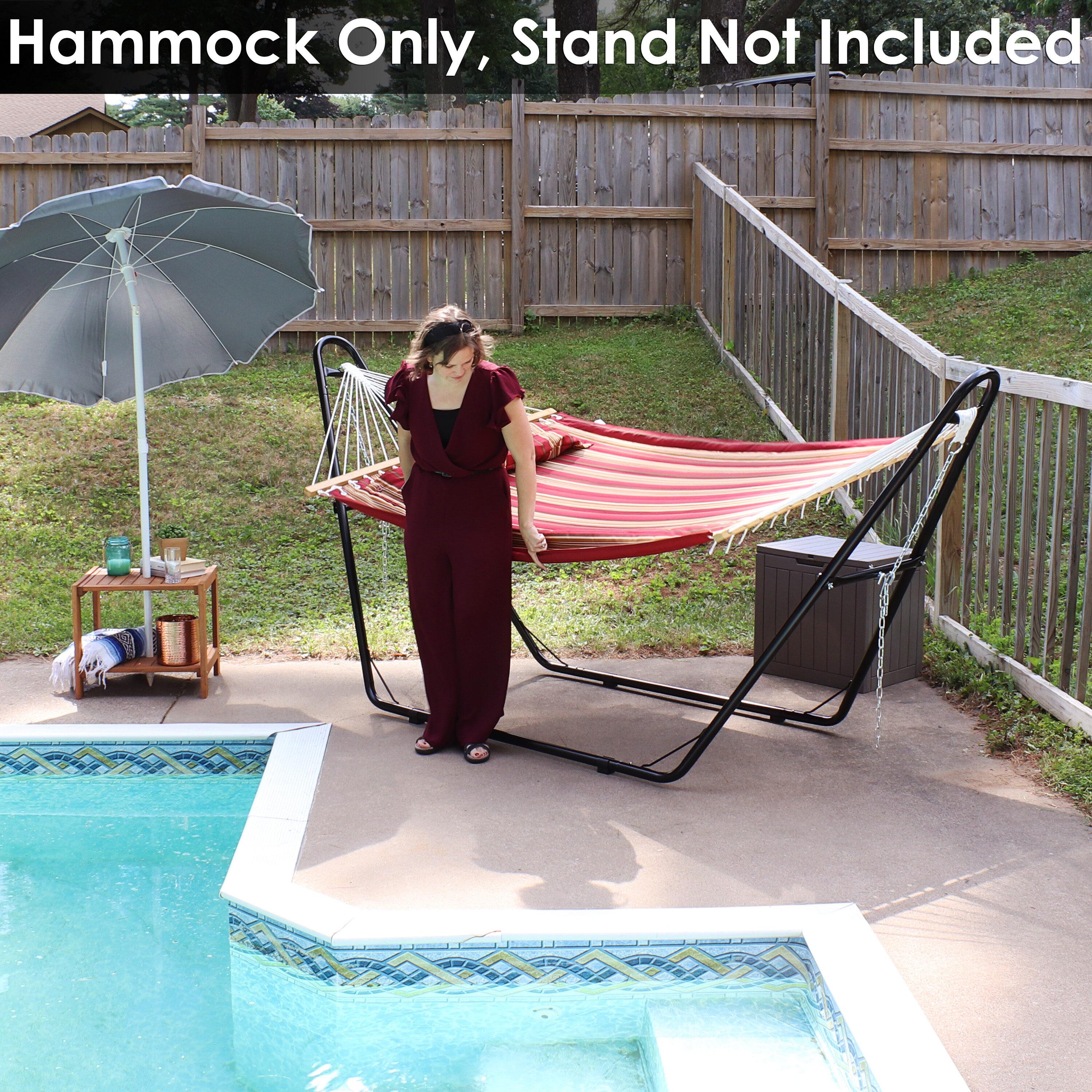 2-Person Quilted Polyester Spreader Bar Hammock