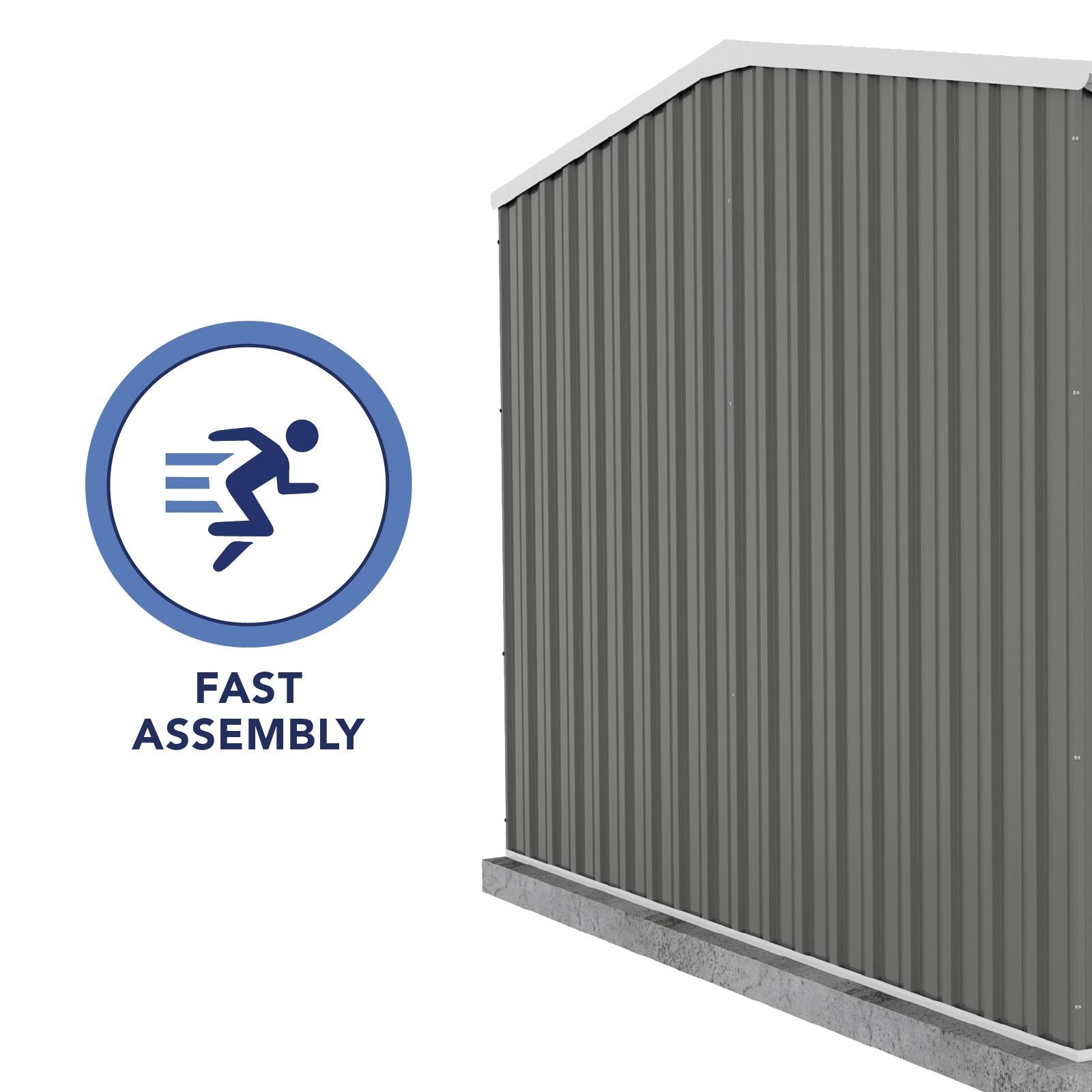 Absco Premier 10 ft. W x 10 ft. D Metal Storage Shed