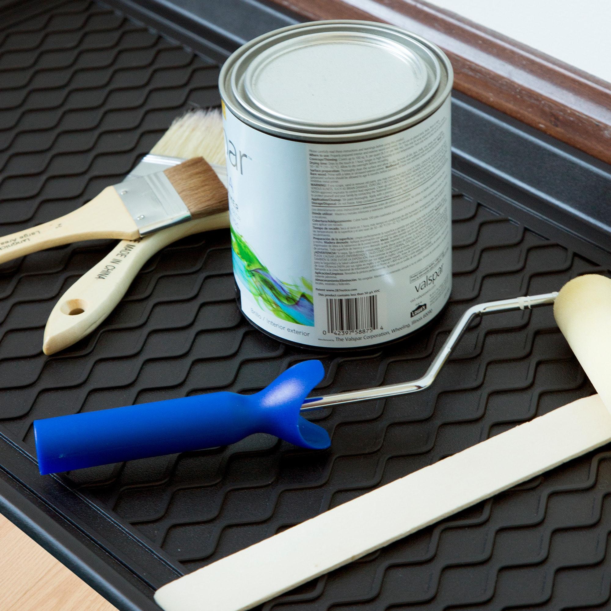 Fleming Supply All-Weather Boot Tray for Mudrooms, Porches, and Entryways - Black