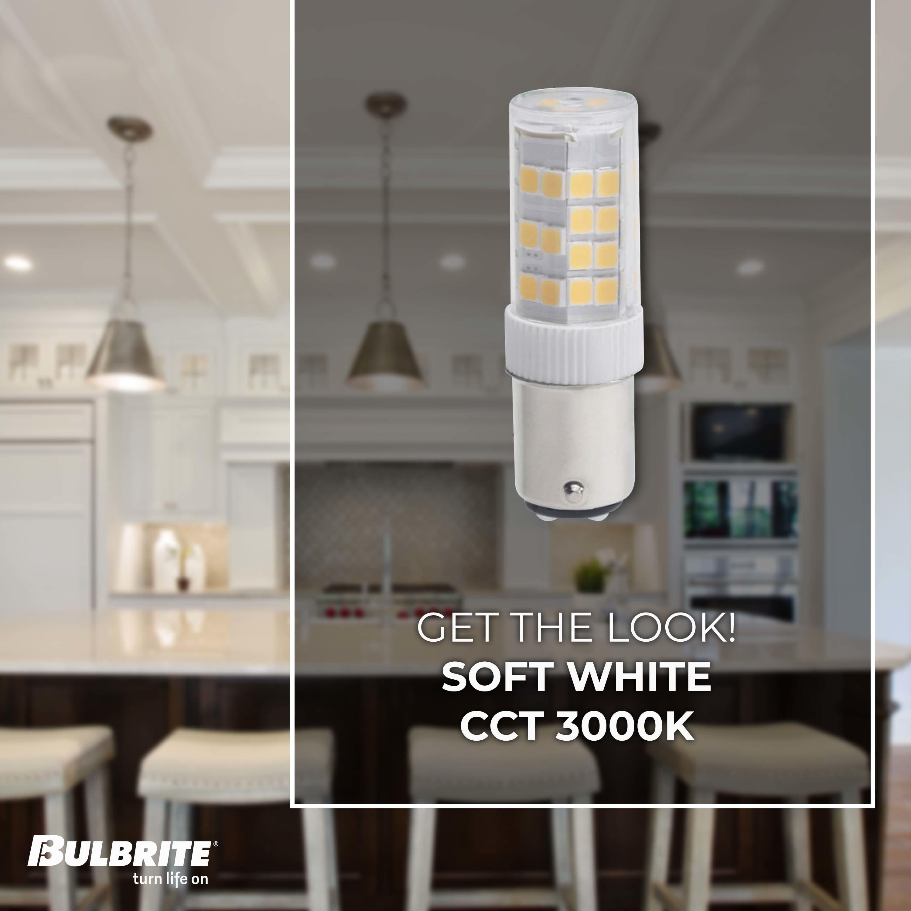 Clear Mini LED Double Contact Bayonet Light Bulb 2-Pack