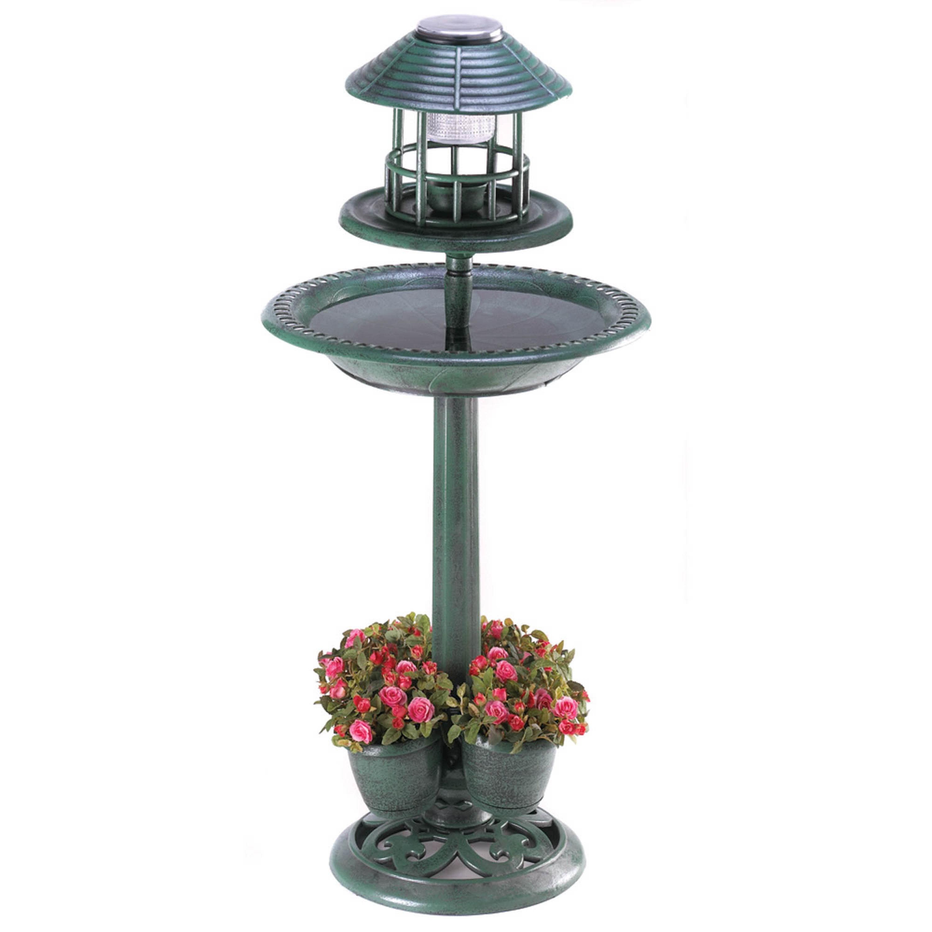 17" Verdigris Garden Centerpiece Bird Feeder Green - Zingz & Thingz: Freestanding, Non-Toxic, No Assembly Required