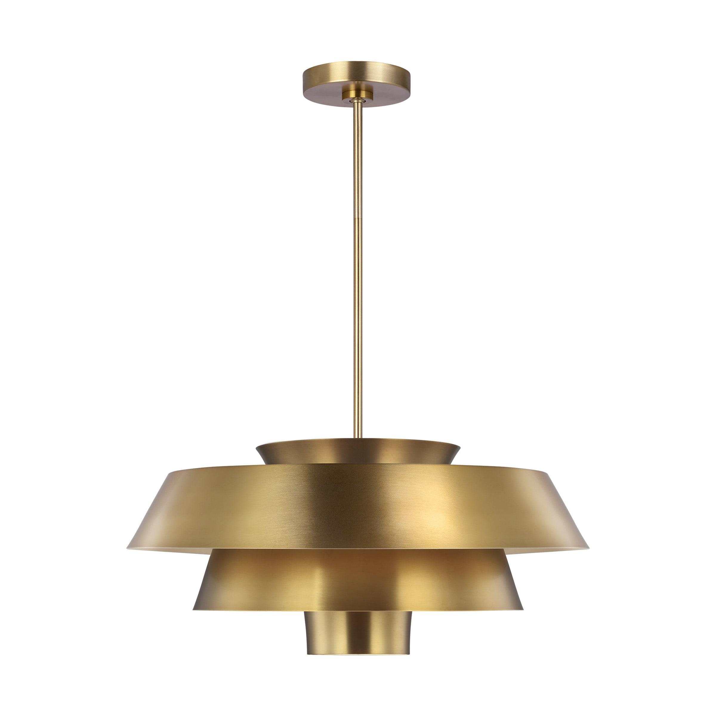 Brisbin Burnished Brass 24" Mid-Century Modern Pendant Light