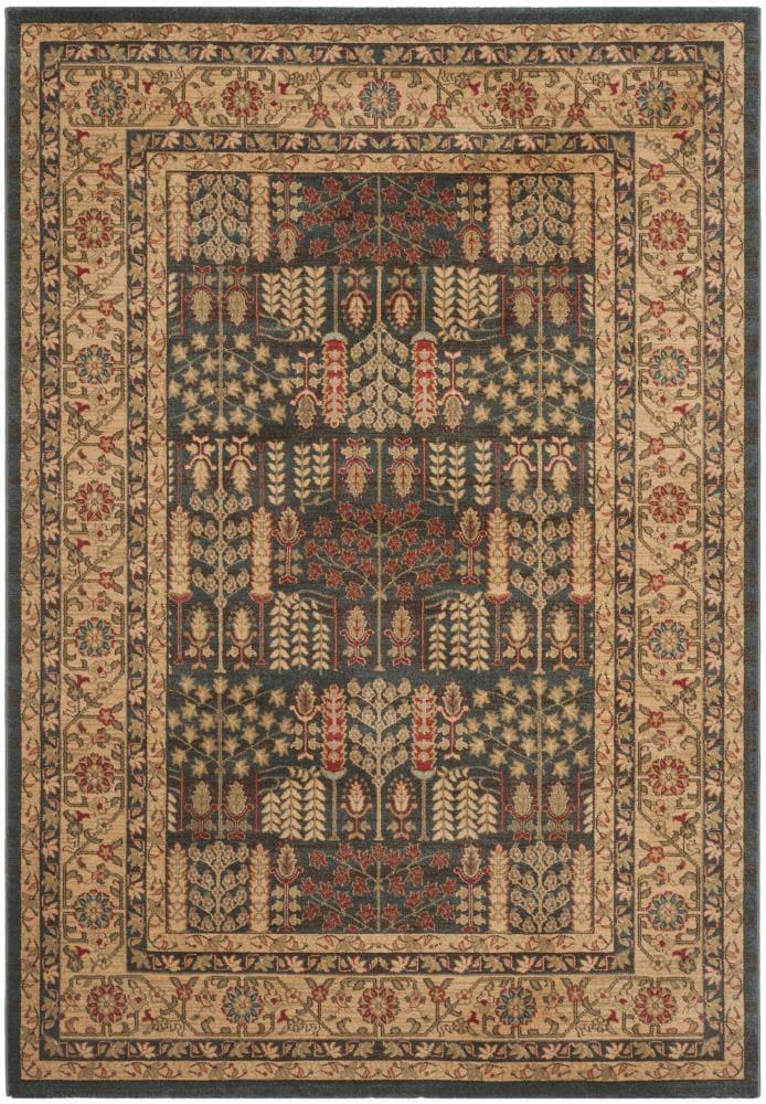Mahal MAH697 Power Loomed Indoor Area Rug - Navy/Natural - 6'7"x9'2" - Safavieh.
