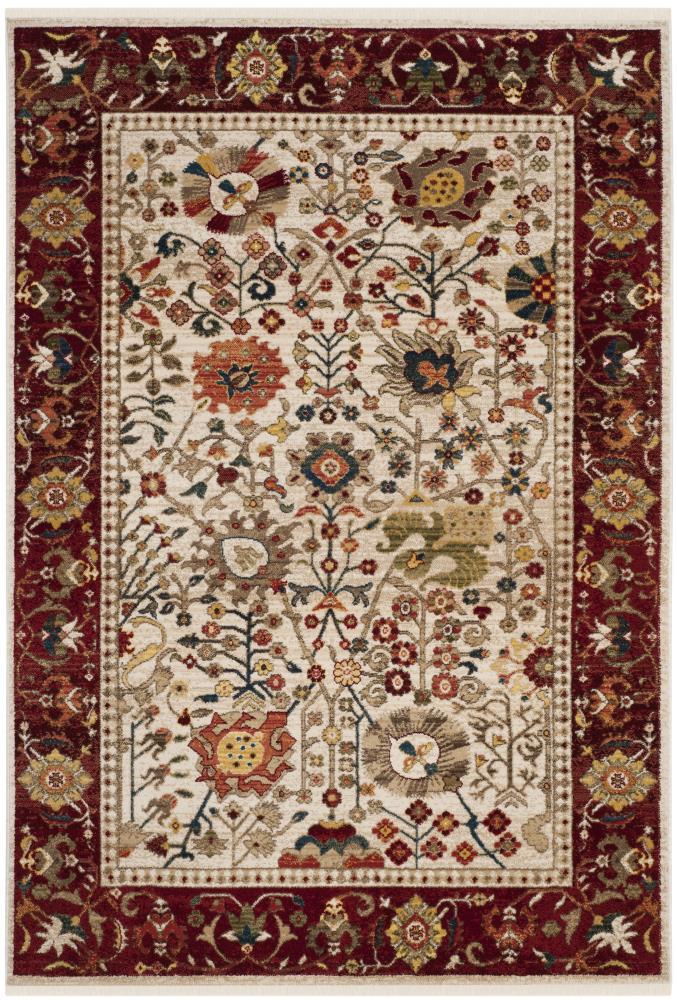 Kashan KSN303 Power Loomed Area Rug - Ivory/Red - 5'1"x7'5" - Safavieh.