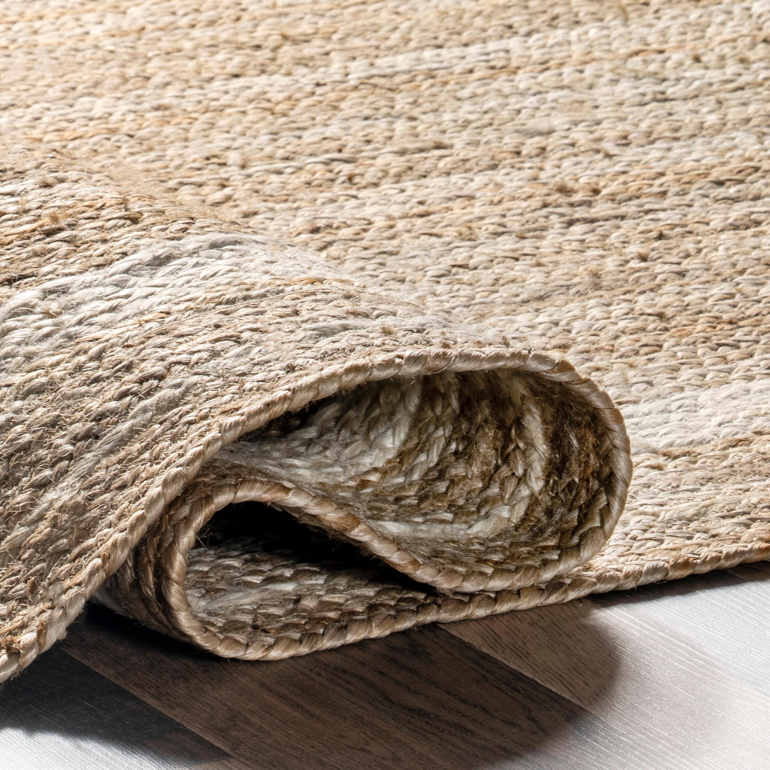 nuLOOM Rikki Coastal Braided Jute Area Rug, Runner 2' 6" x 10', Off White