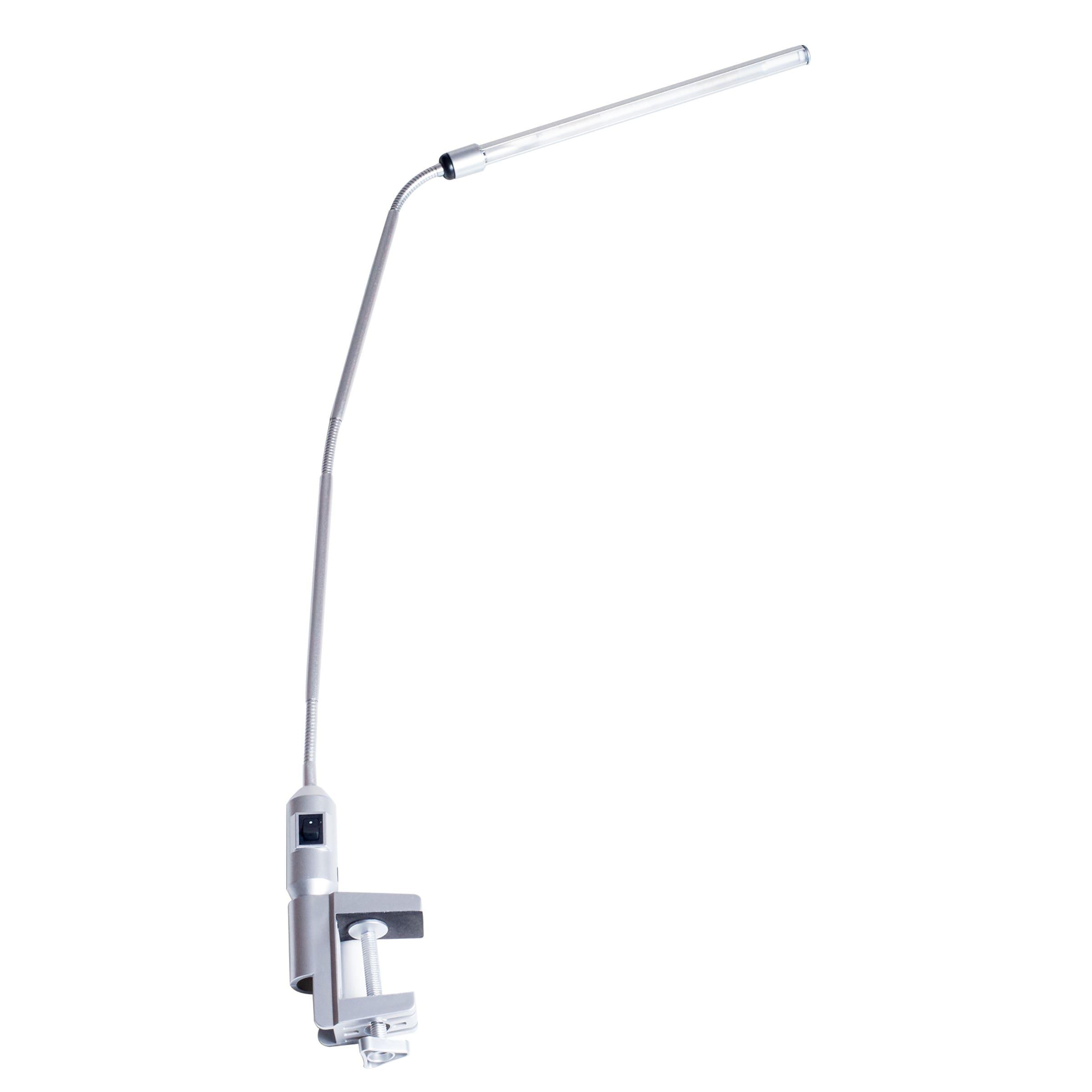 Hastings Home Modern Contemporary LED Clamp Desk Lamp – Silver