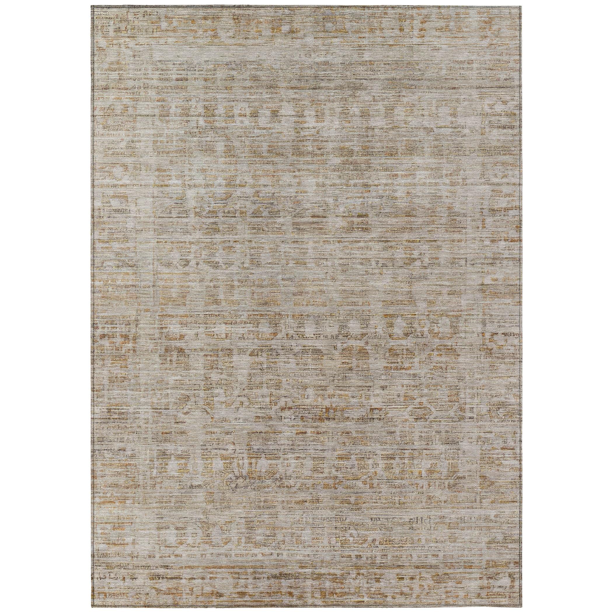 Machine Washable Indoor/Outdoor Chantille Taupe Rug
