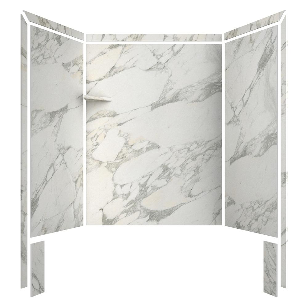 FlexStone Royale 60"W x 36"D x 80"H Alcove Bathtub/Shower Surround