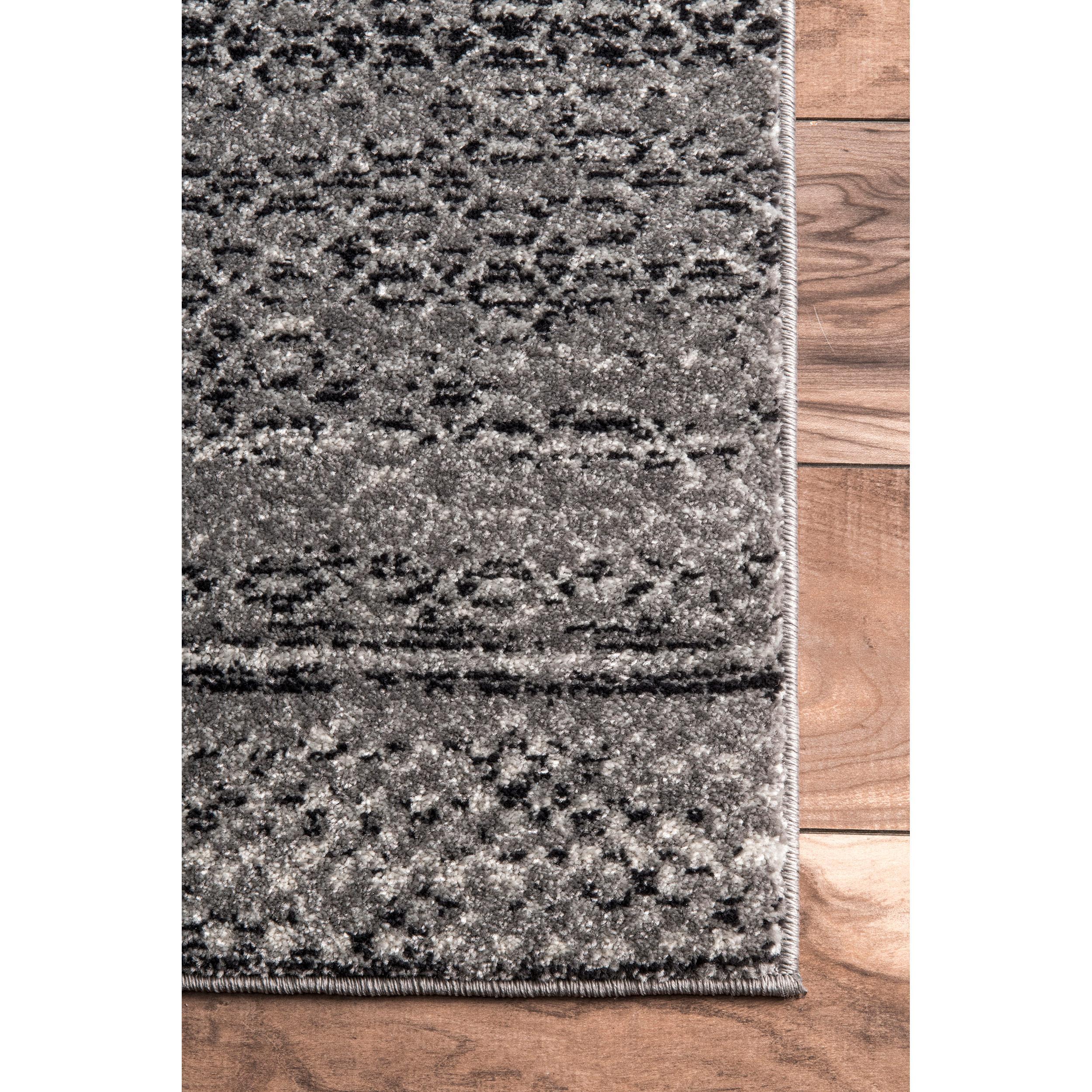 Nuloom Nova Striped 2x12 Runner Indoor Area Rug for Living Room Bedroom Dining Room Entryway Hallway Kitchen, Dark Grey/Ivory