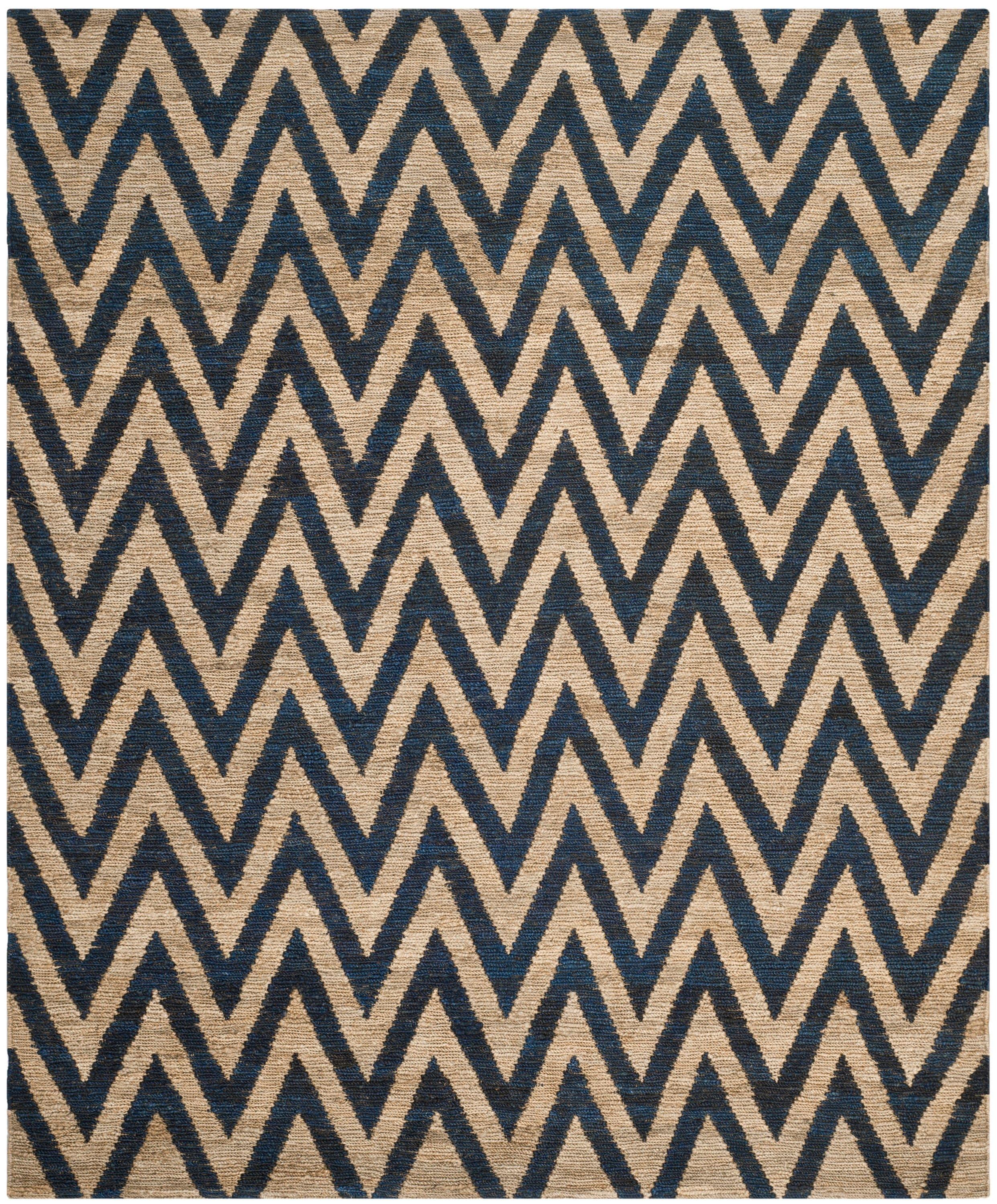 Organica ORG515 Hand Knotted Area Rug - Blue/Natural - 8'x10' - Safavieh.