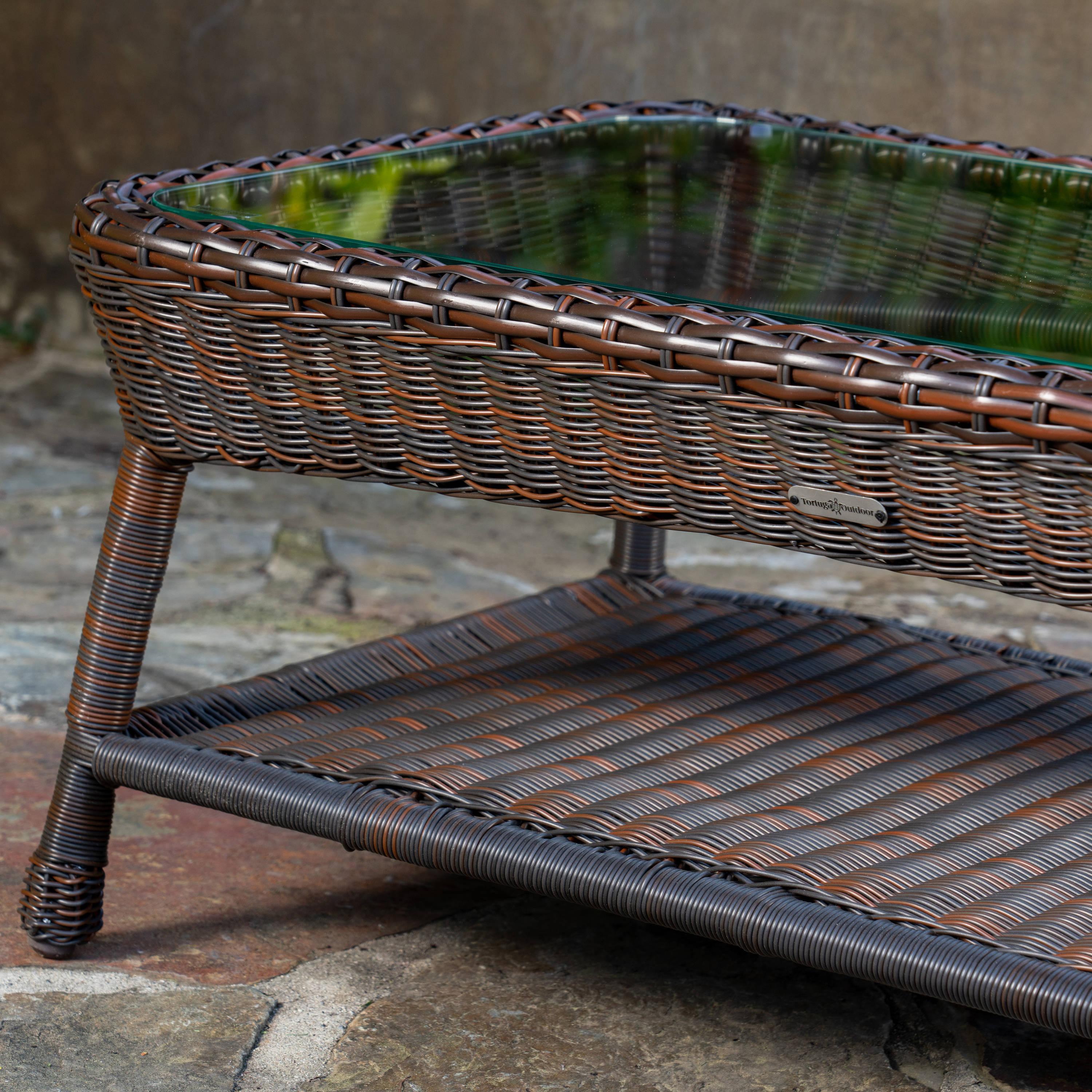 Tortuga Outdoor Lexington Brown Wicker Outdoor 6-Piece Patio Furniture Set with Cushions