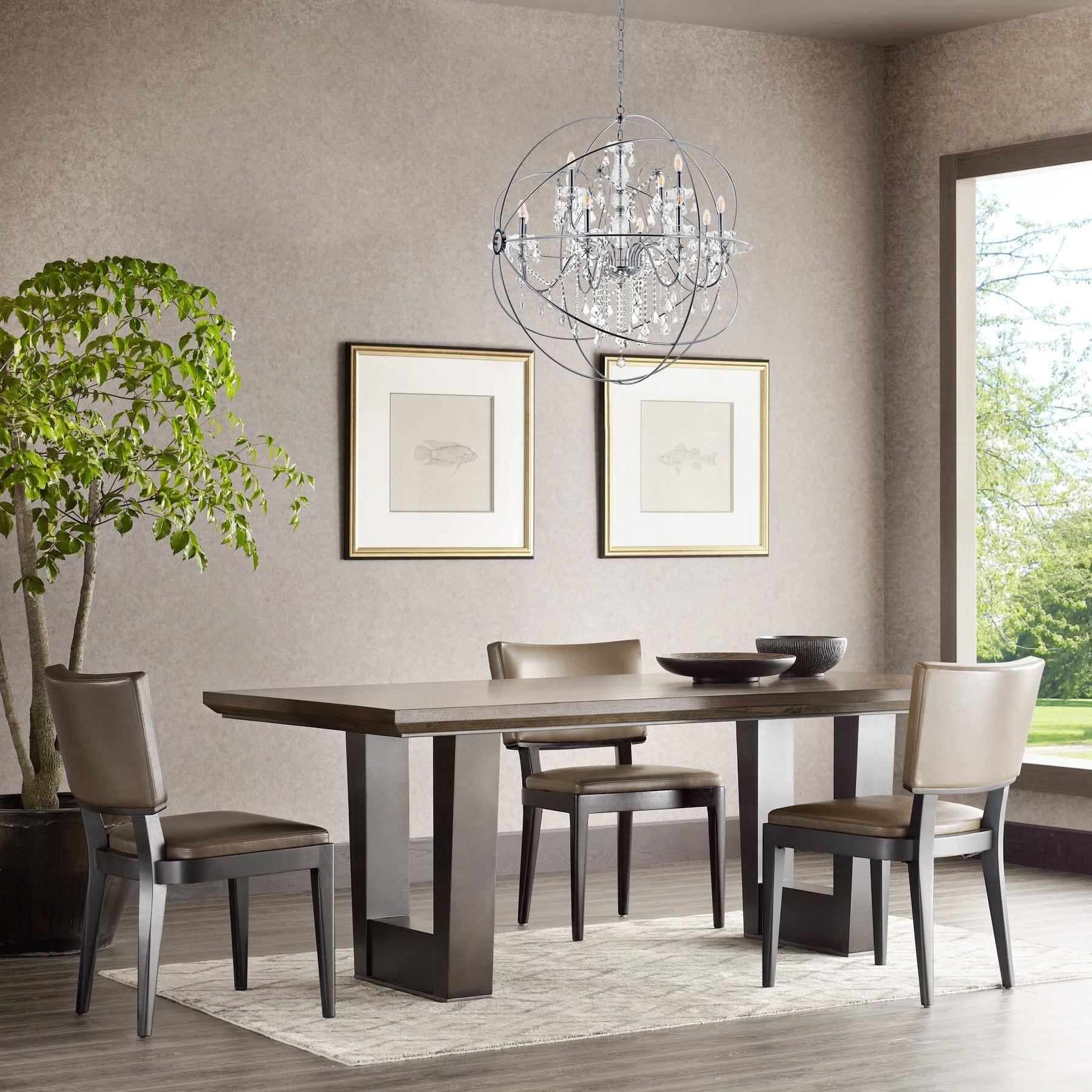 Elegant Decor Home Furnishing 12 -Light Chrome Transitional Globe Large Hanging Pendant light