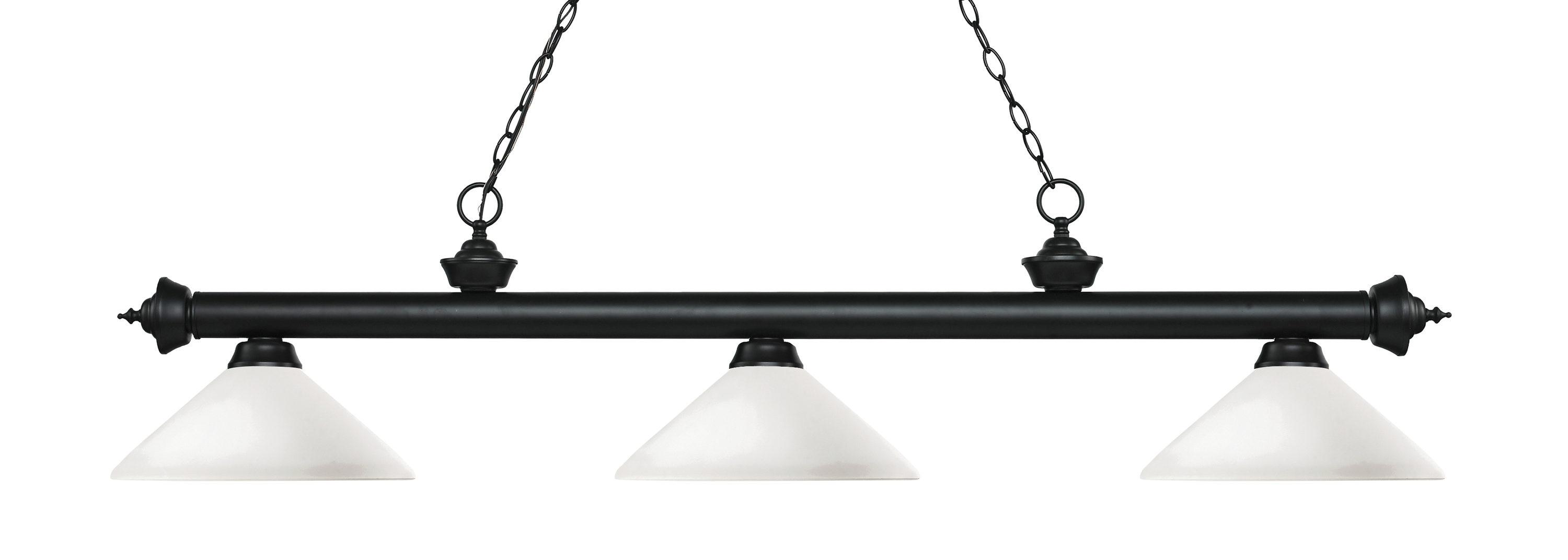 Z-Lite Riviera 3 - Light Island Pendant Light in  Matte Black