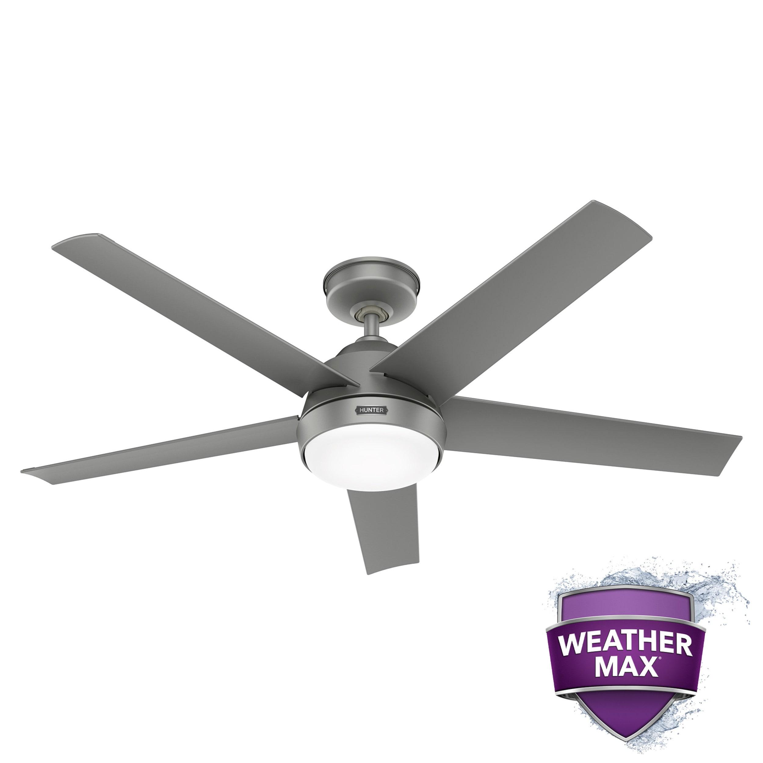 Skyflow 52" 5-Blade Standard WeatherMax Indoor/Outdoor Ceiling Fan with Lights and Wall Control