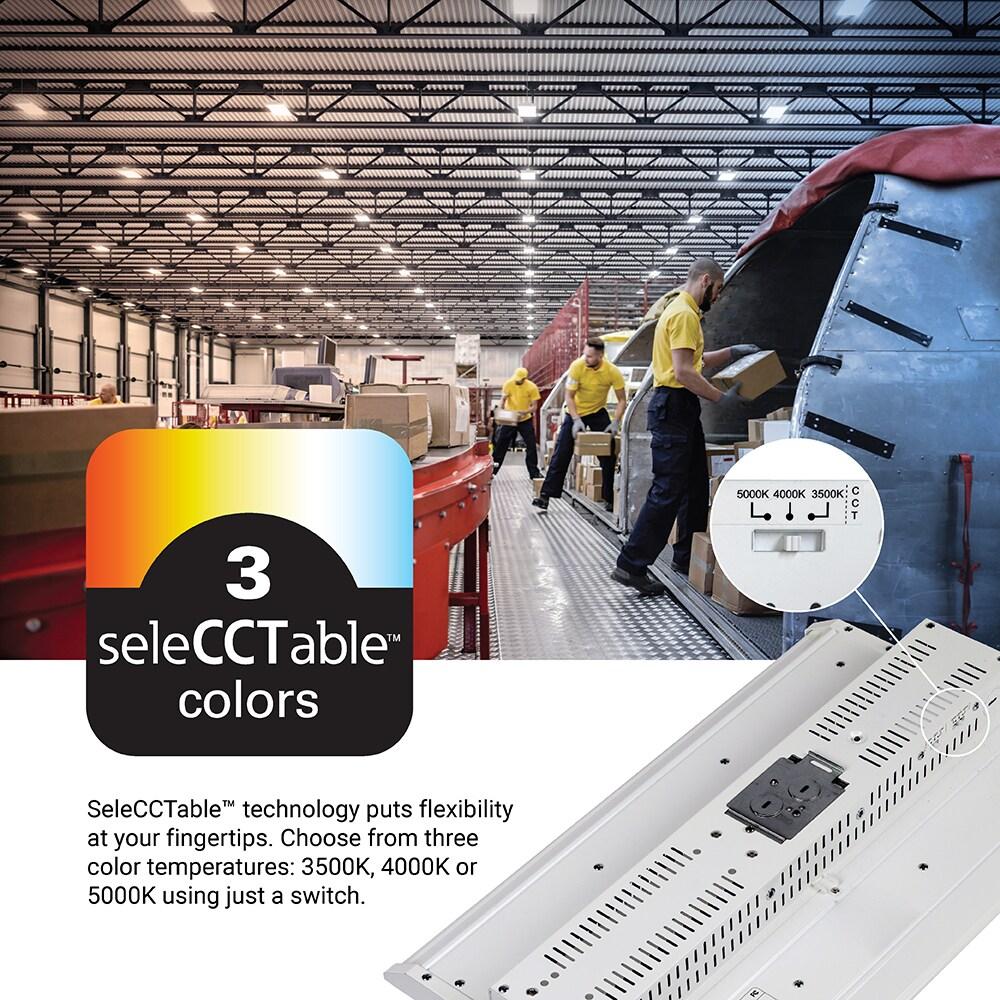 Metalux 14.17-in x 10.23-in 1 -Light 23984 -Lumen Adjustable Lumens 5000-K Switchable white LED High Bay Light