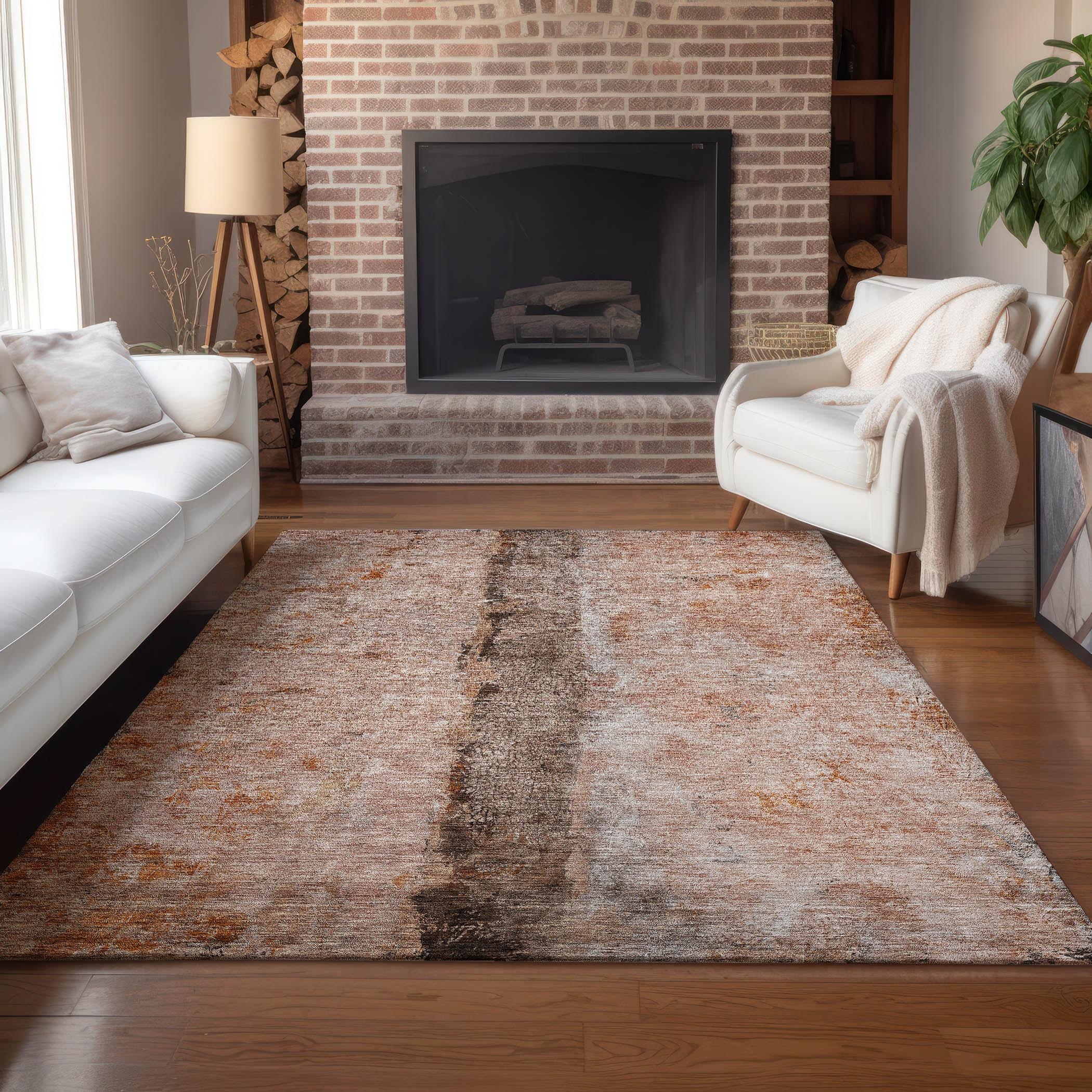 Addison Rugs Chantille ACN605 Paprika 3' x 5' Indoor Outdoor Area Rug, Easy Clean, Machine Washable, Non Shedding, Bedroom, Living Room, Dining Room, Kitchen, Patio Rug