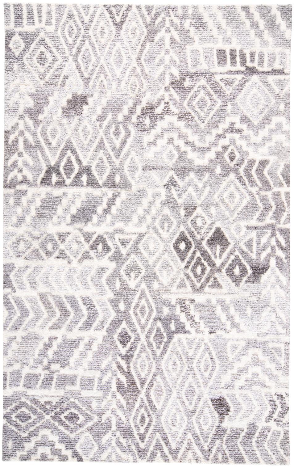 Feizy Asher Transitional Distressed, Gray/White, 8' x 10' Area Rug Sheen Fade Resistant Bohemian & Eclectic Abstract Design Carpet for Living Dining Bed Room