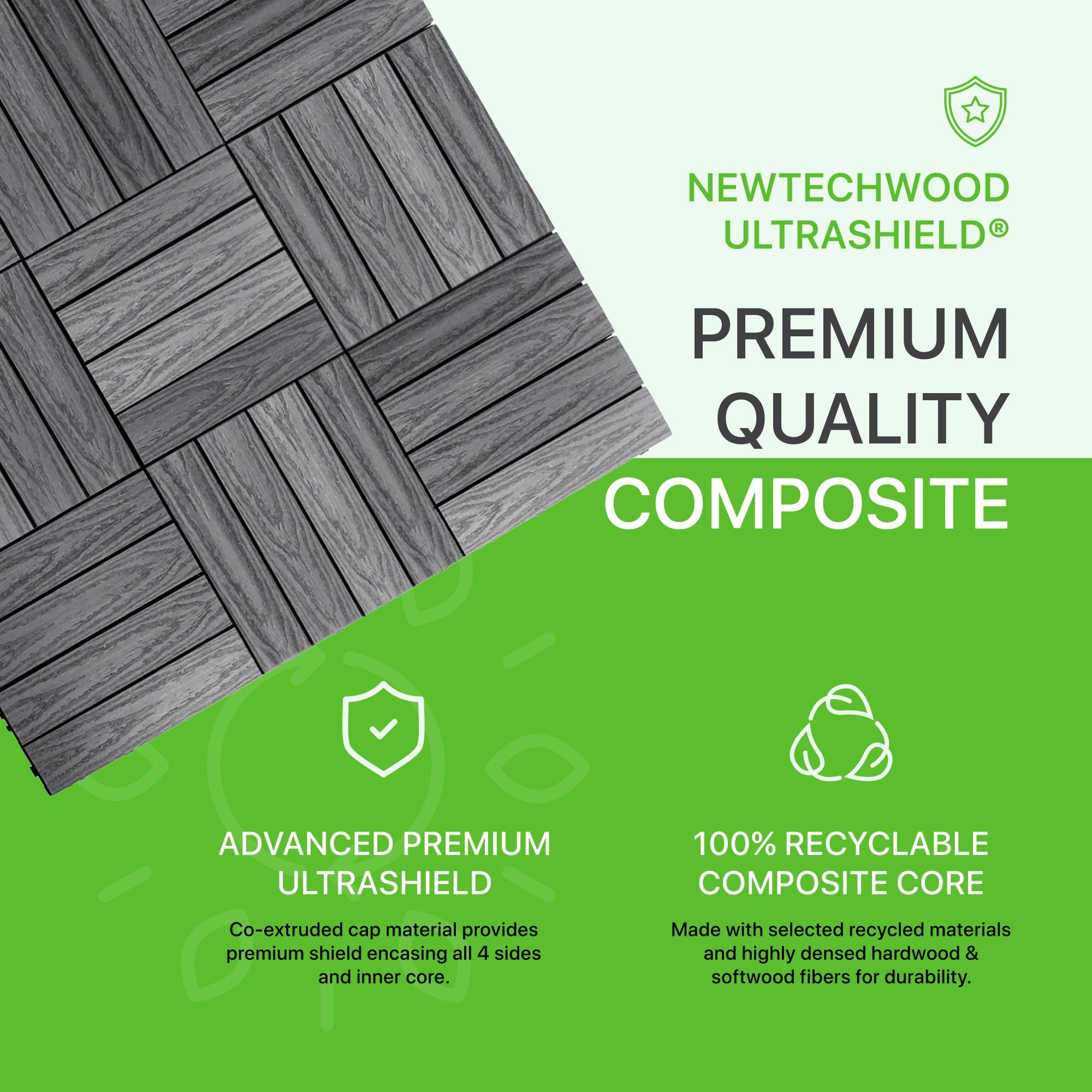 UltraShield Naturale Composite 12" x 12" Interlocking Deck Tile