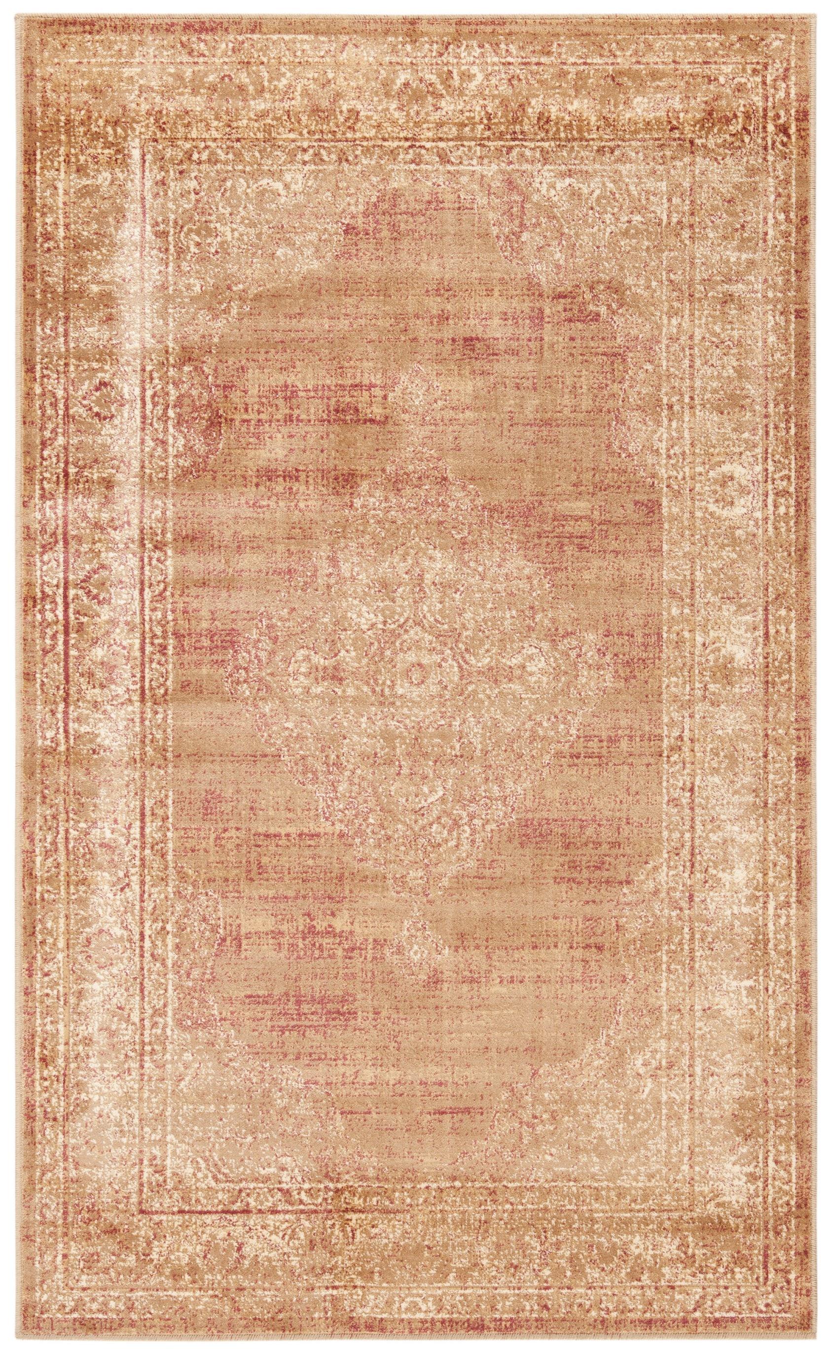 Vintage VTG112 Power Loomed Indoor Skid-Resistant Area Rug - Taupe - 4'x5'7" - Safavieh