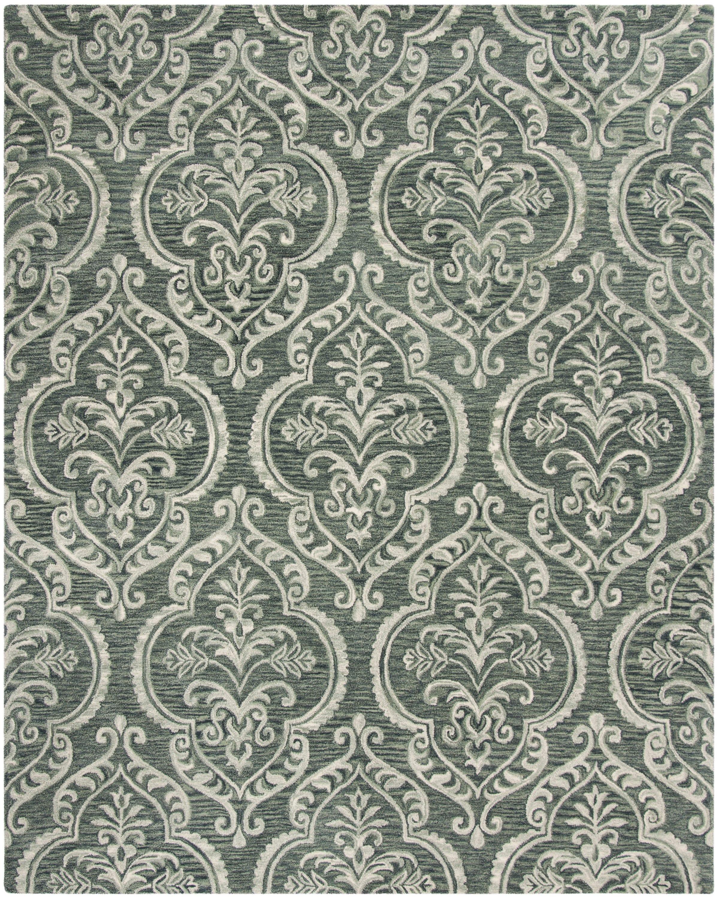 Blossom BLM603 Hand Tufted Area Rug - Blue/Sage - 8'x10' - Safavieh.
