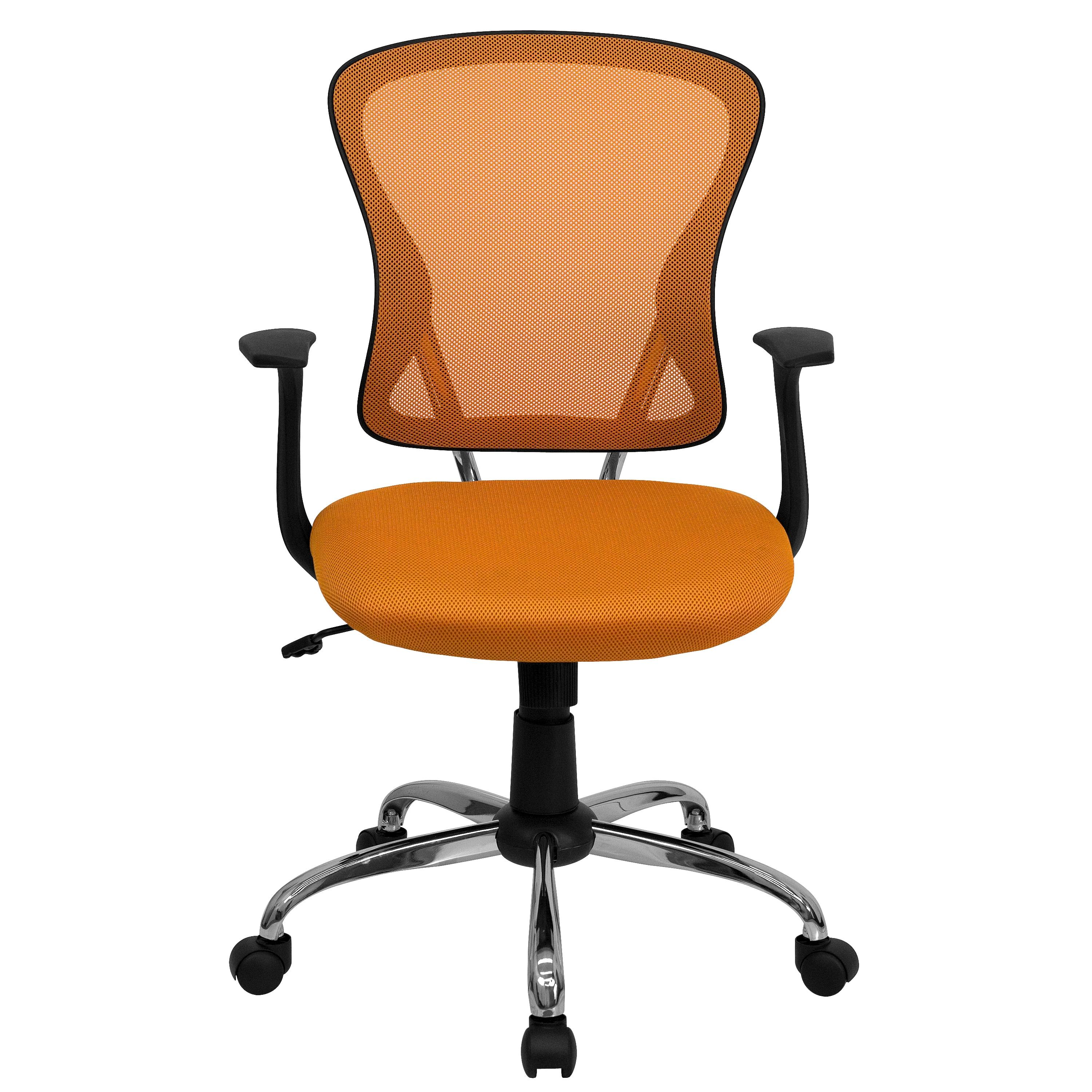 Flash Furniture Mid-Back Mesh Swivel Task Office Chair with Chrome Base and Arms