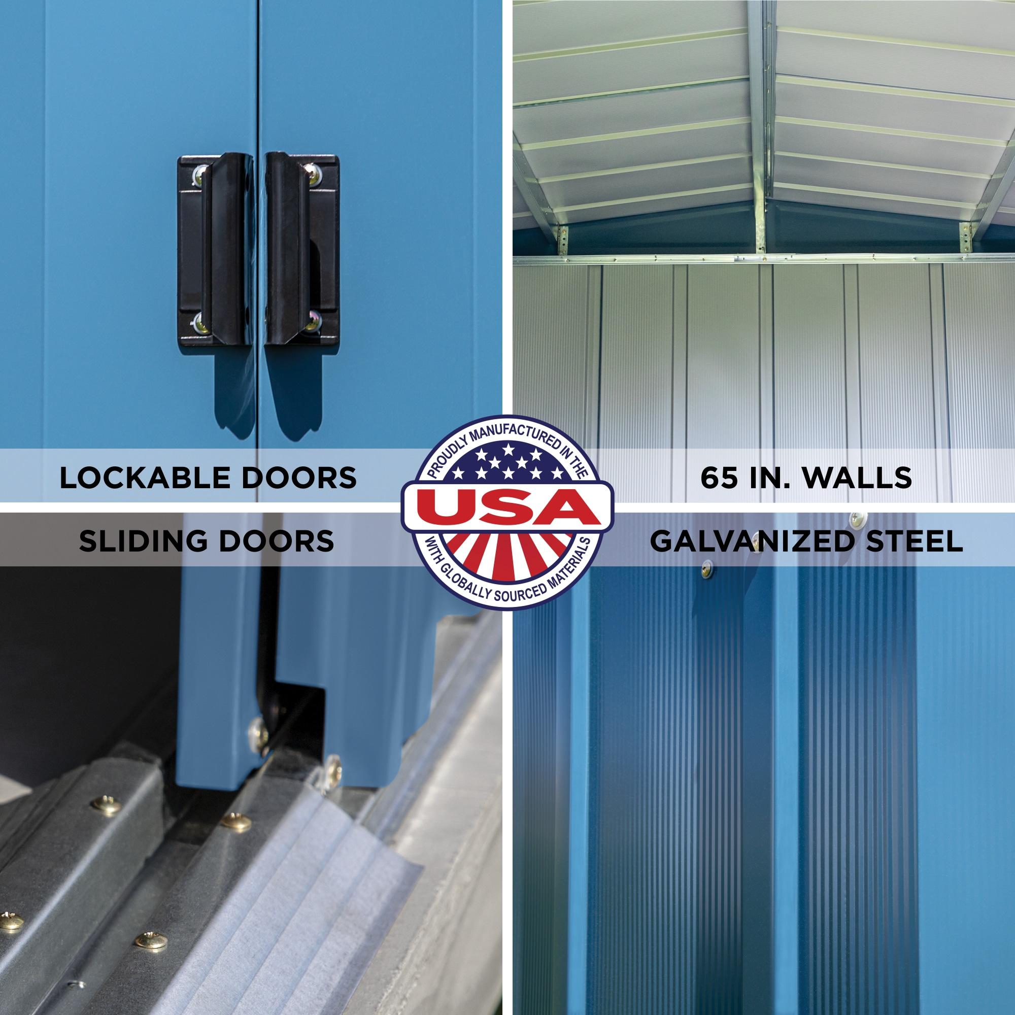 10 ft. W x 8 ft. D Metal Storage Shed