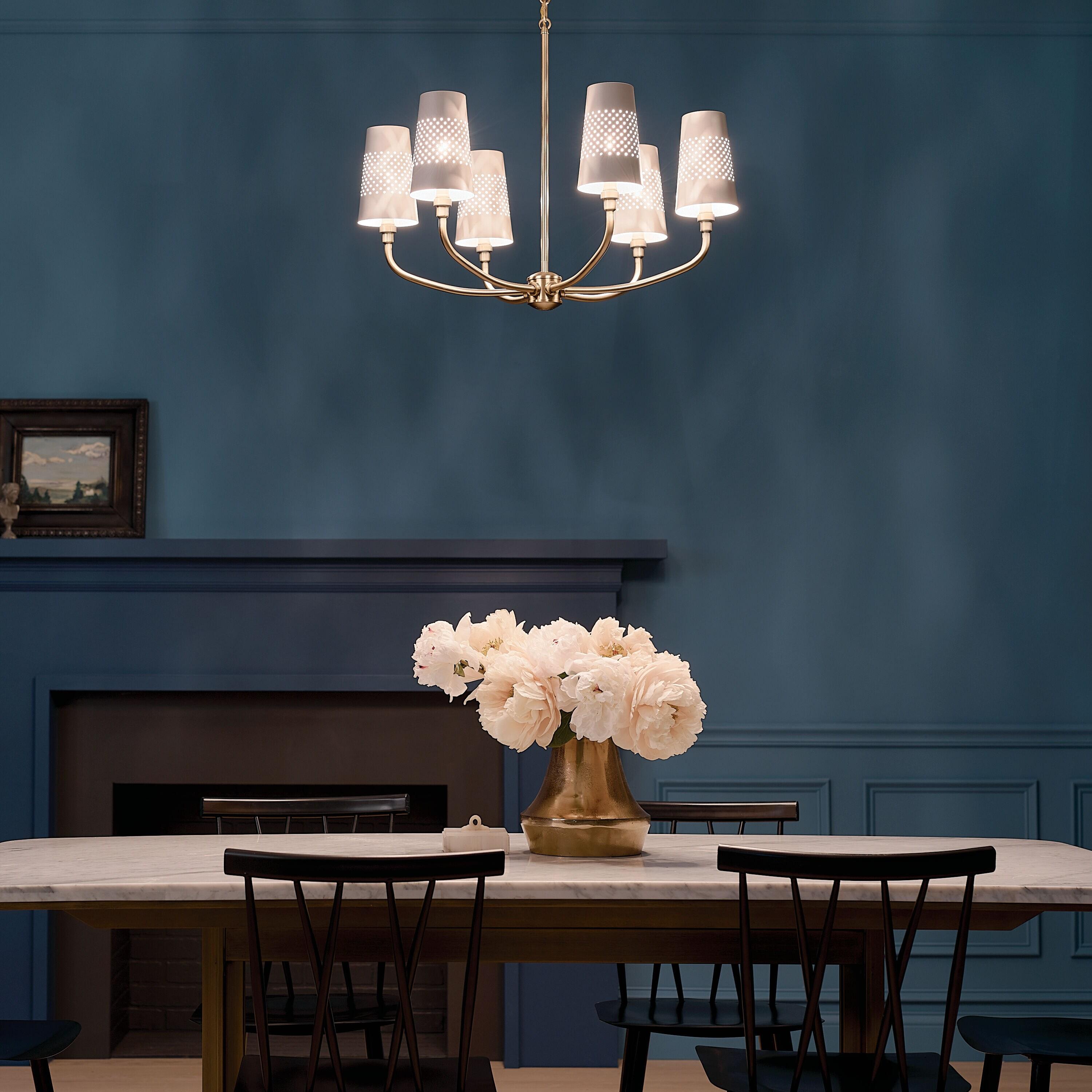 Kichler Lighting Adeena 6 - Light Chandelier in  Brushed Natural Brass