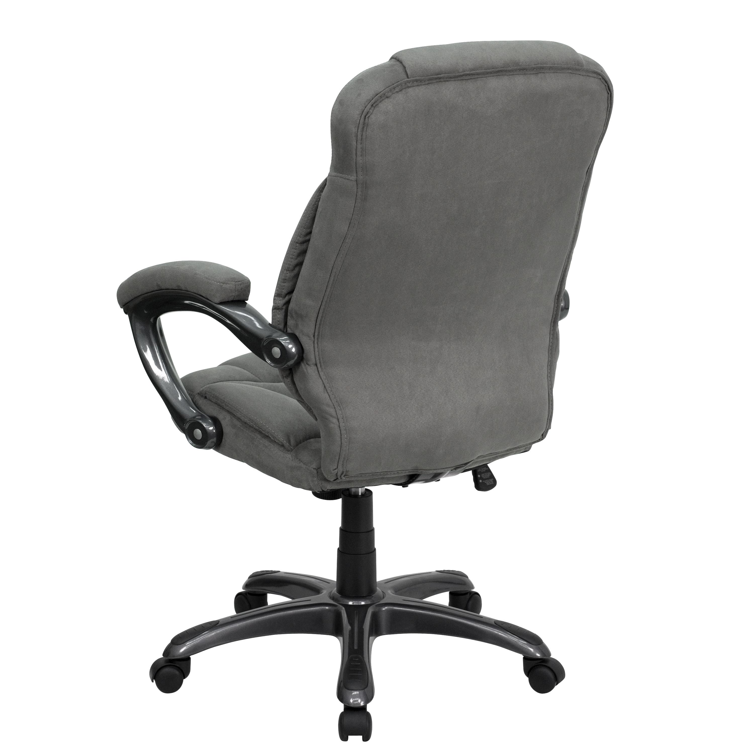 Flash Furniture High Back Gray Microfiber Contemporary Executive Swivel Ergonomic Office Chair with Arms