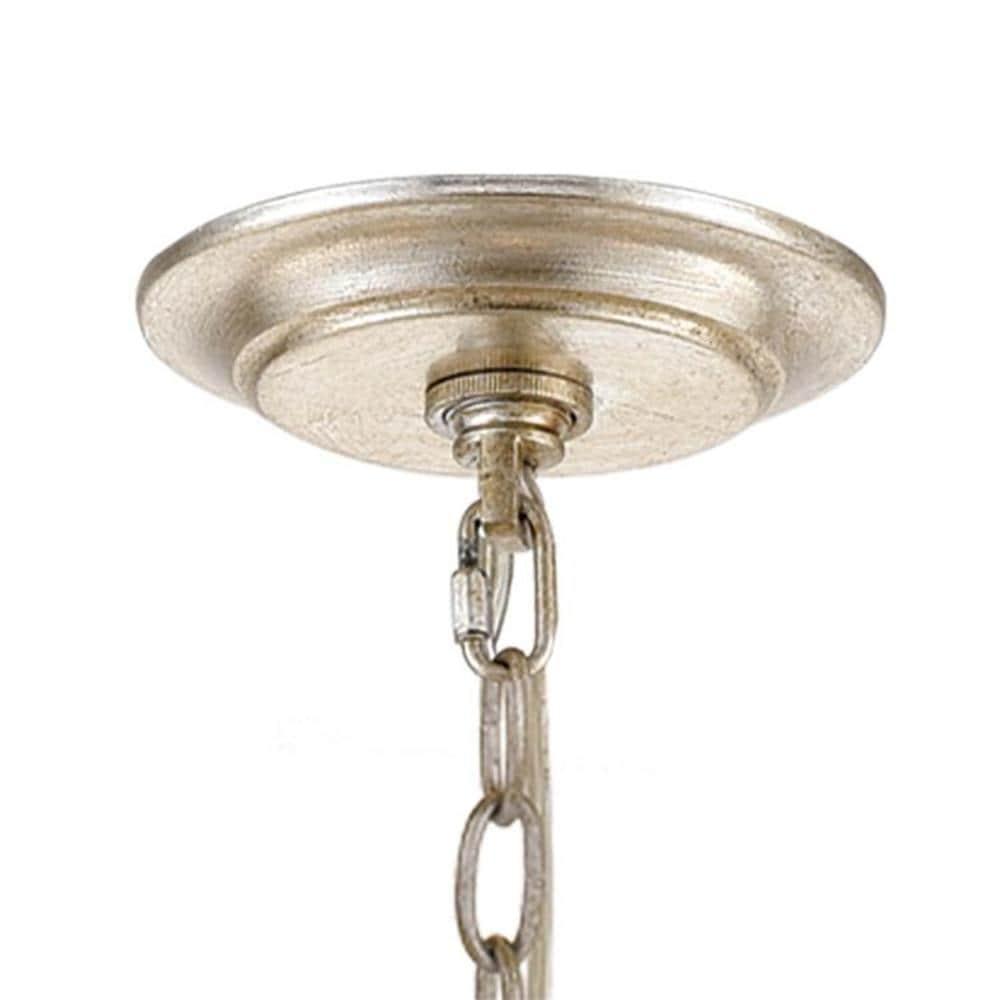 Crystorama Lighting ARC-1908-SA-CL-MWP Arcadia - 8 Light Chandelier   Antique Silver Finish with Clear Hand Cut Crystal