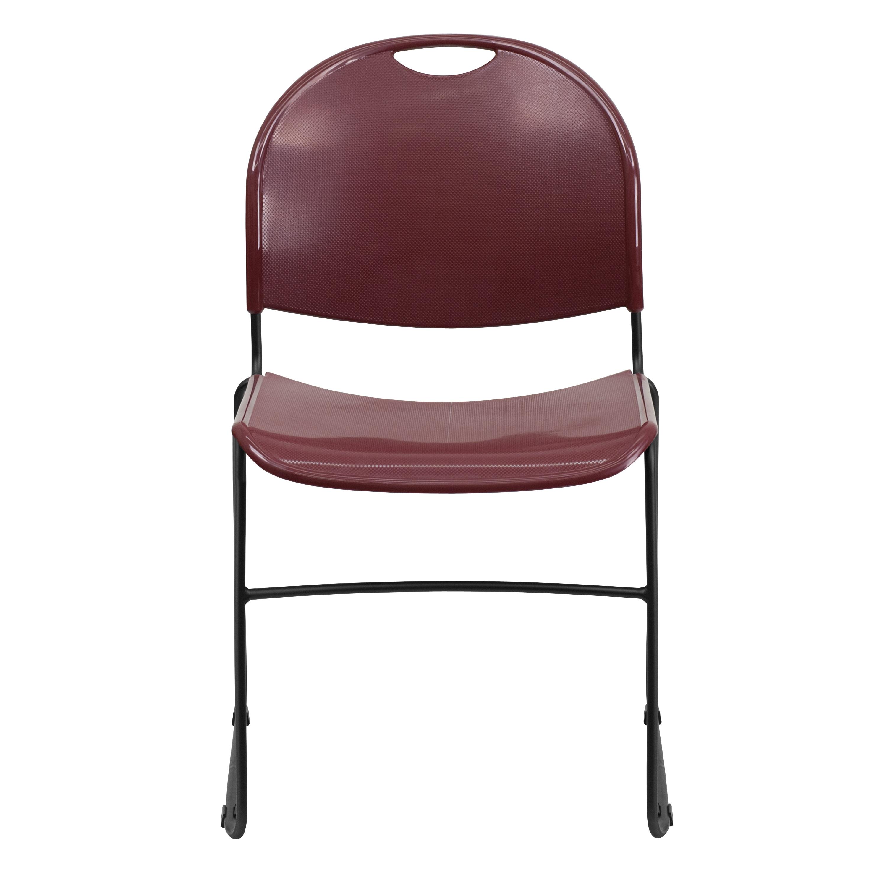 Flash Furniture Gaea 880 lb. Capacity Ultra-Compact Stack Chair with Metal Frame