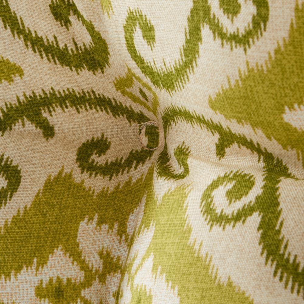 Greendale Home Fashions Shoreham Green Ikat 42 x 21 in. Outdoor Reversible Tufted Chair Cushion