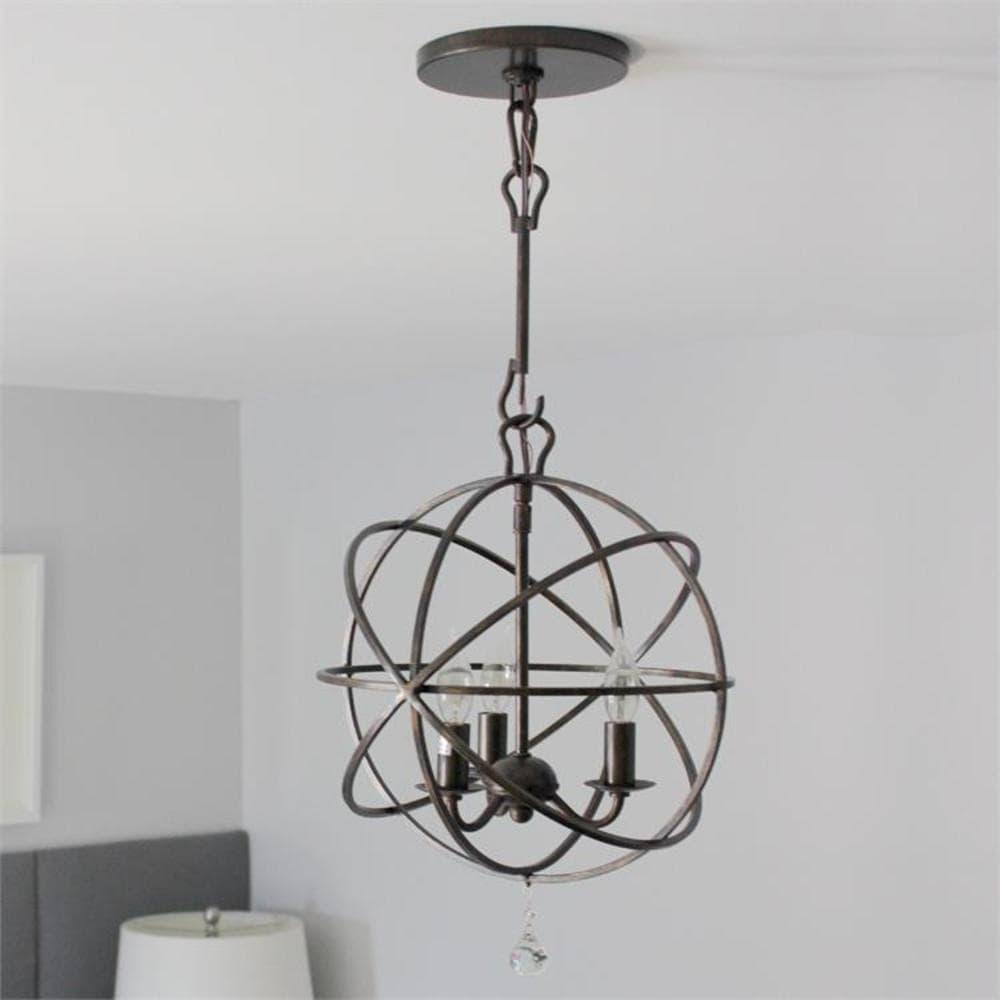 Crystorama Lighting - Three Light Mini Chandelier - Mini Chandelier - Solaris -