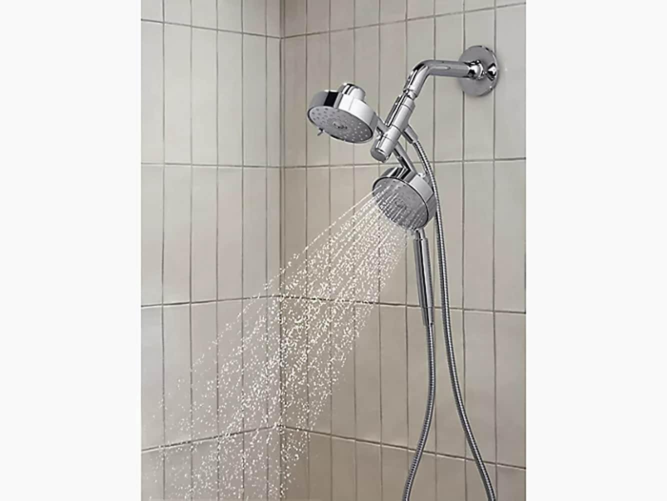 Kohler Purist® 2-In-1 Multifunction Shower Combo Kit, Showerhead and Handshower, Three Spray Settings