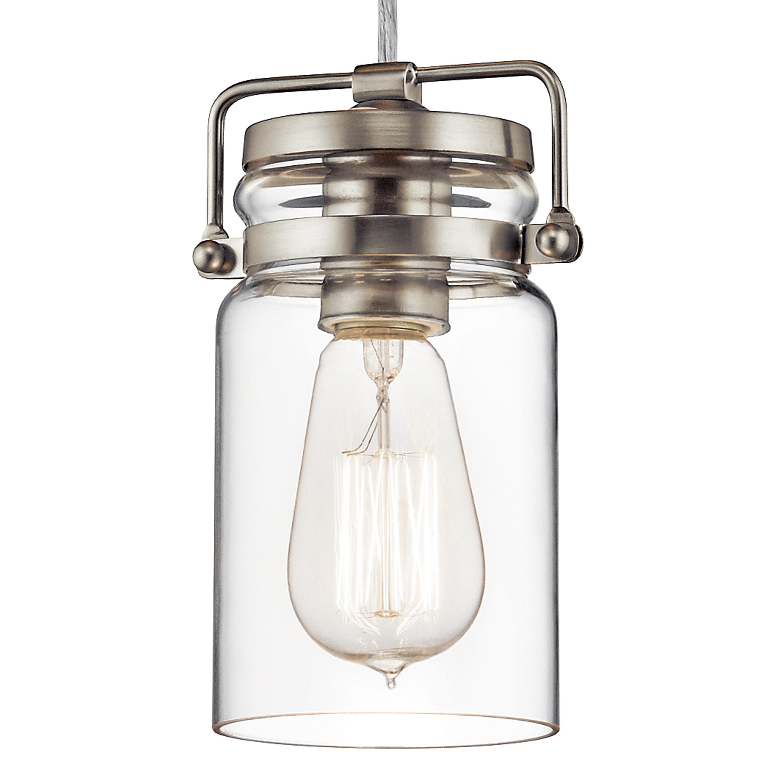 Kichler Lighting Brinley 1 - Light Pendant in  Brushed Nickel