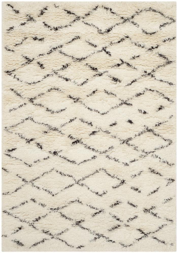 Casablanca CSB847 Hand Tufted Indoor Area Rug - Ivory/Brown - 4'x6' - Safavieh