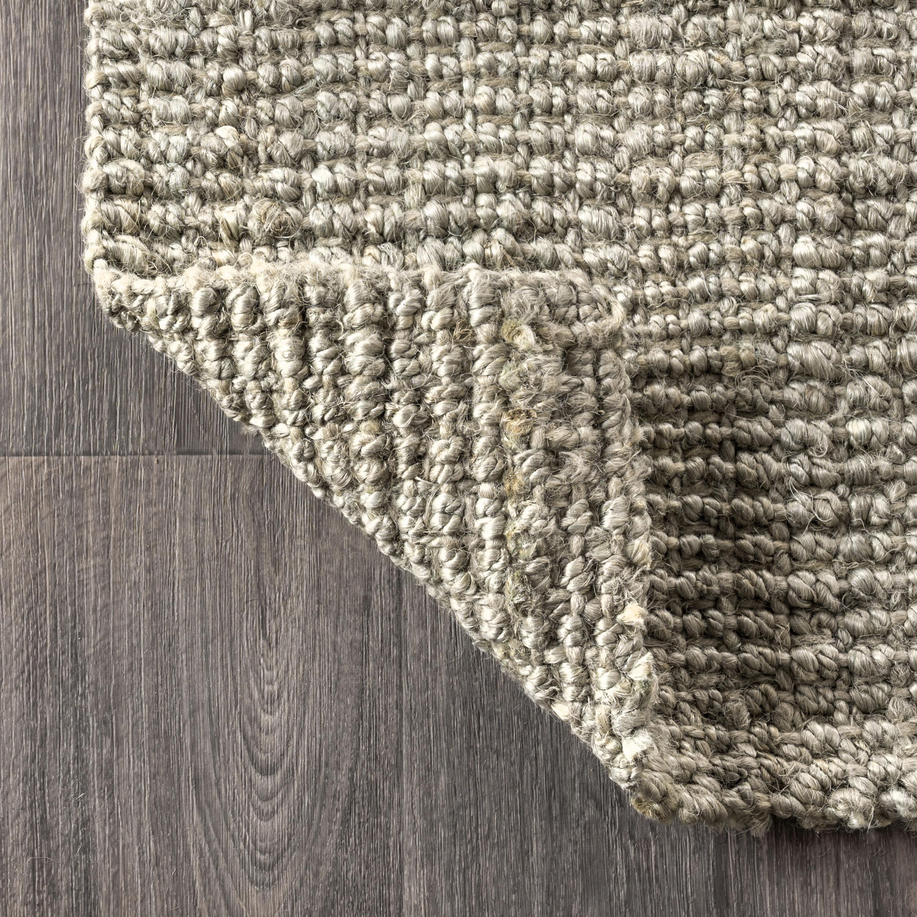 3'x5' Pata Hand Woven Chunky Jute Area Rug, Gray - JONATHAN Y