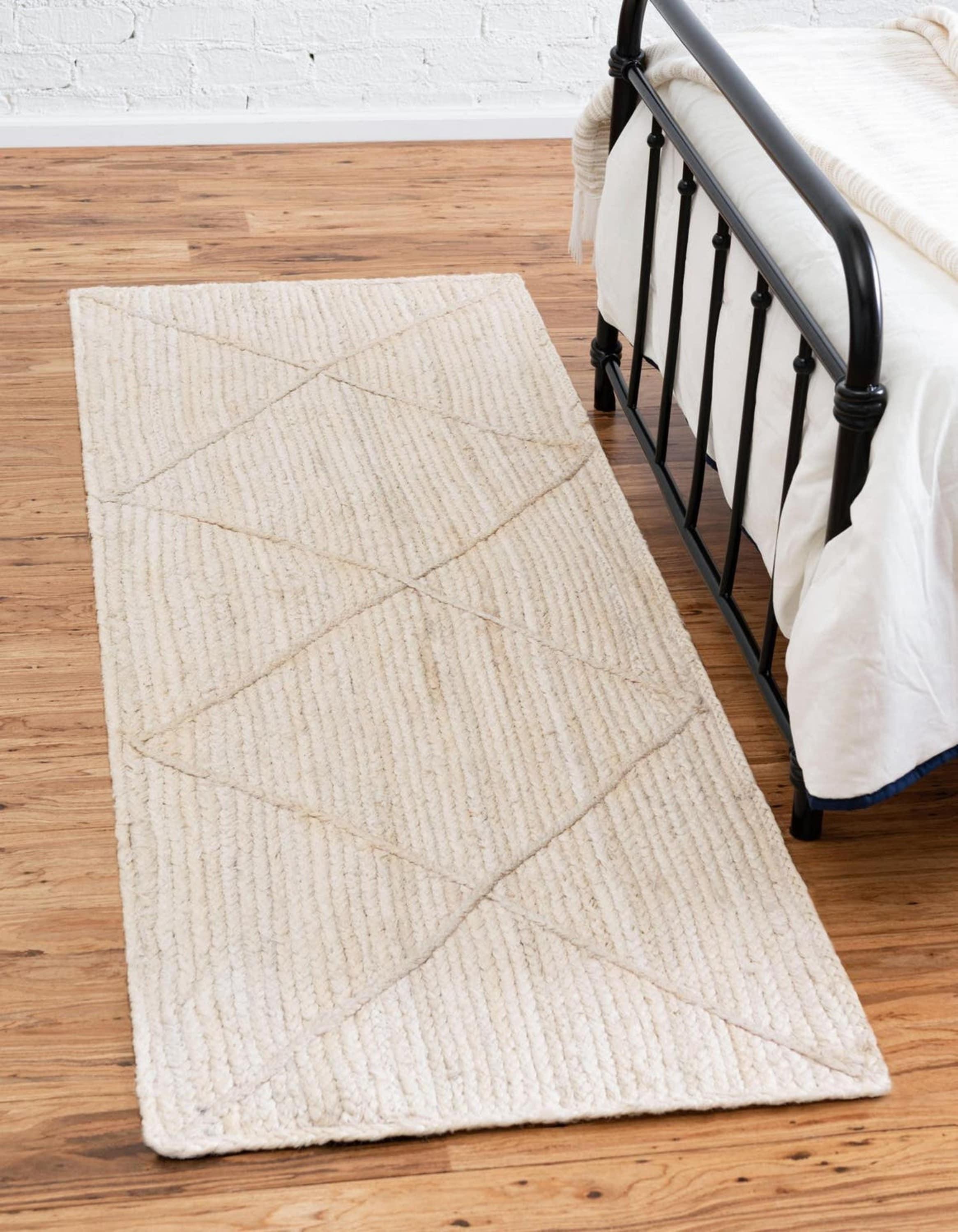 Unique Loom 2' 2 x 6' 1 Braided Jute Ivory Area Rug
