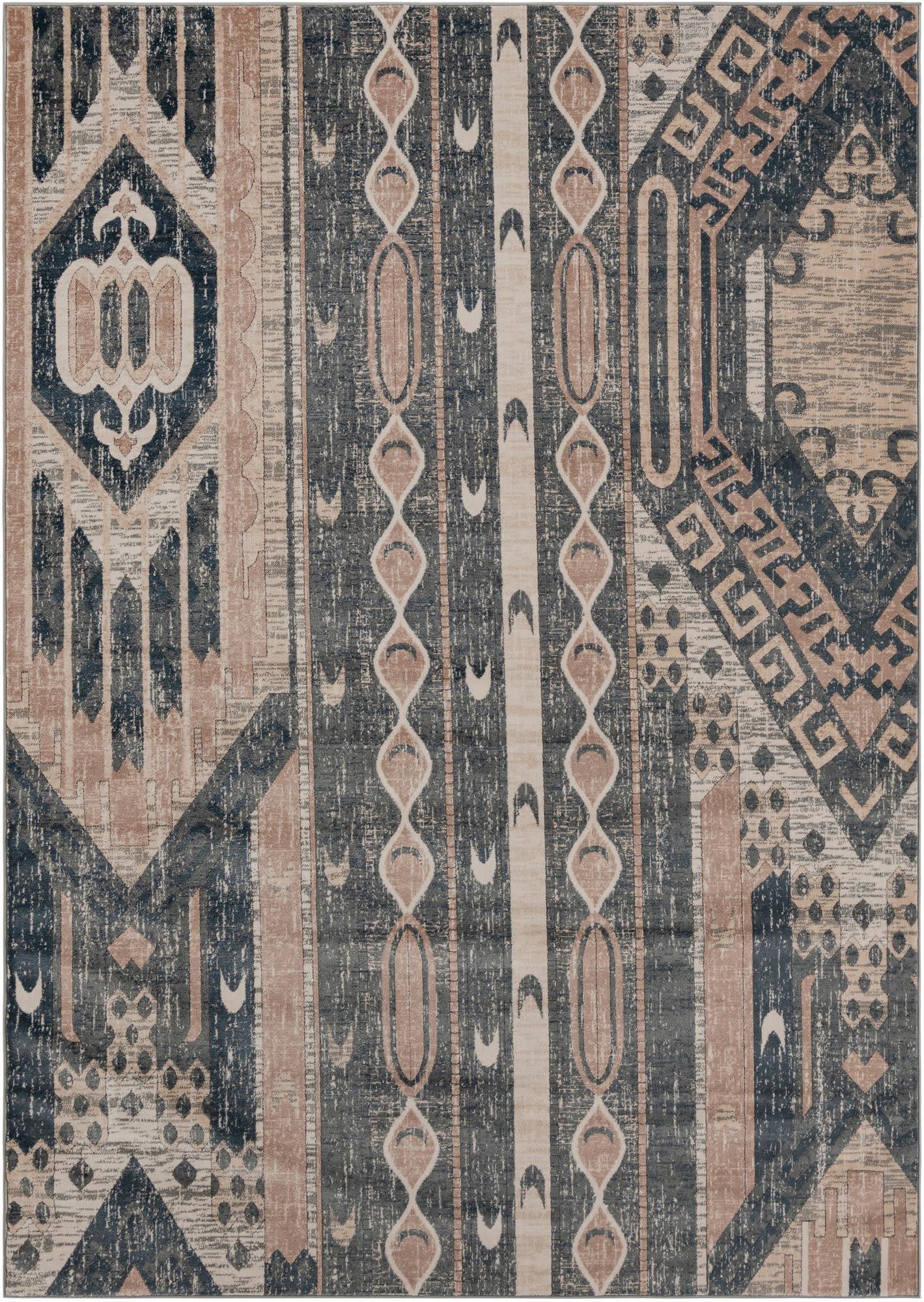 Unique Loom Portland Collection Area Rug - Orford (10'  x 14' 1" Rectangle Navy Blue/Blue)