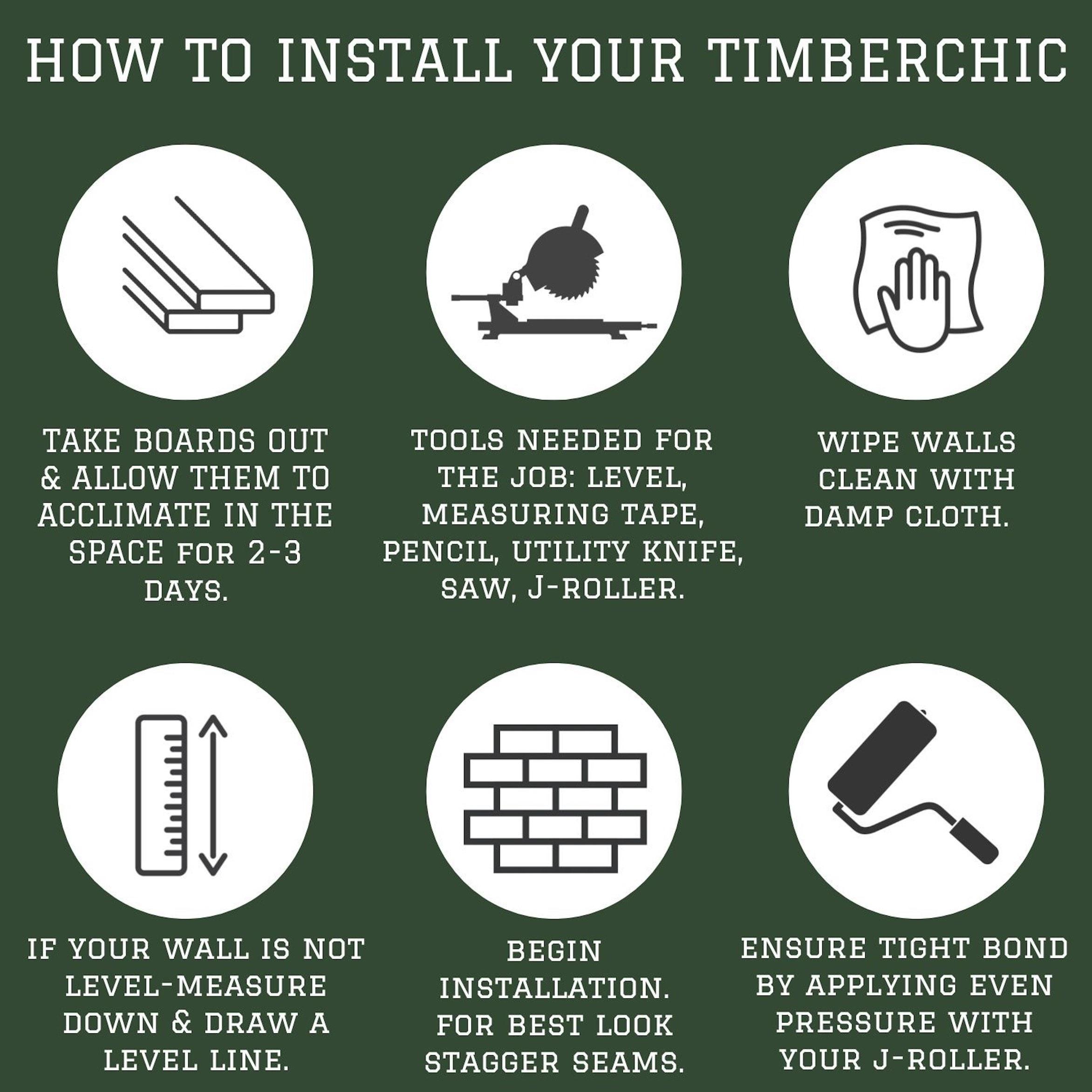 Timberchic River Reclaimed Wooden Wall planks - Simple Peel & Stick Wall Covering Application for DIY Accent Wall & Home Improvement - Premium Wall Paneling - Herringbone Pattern