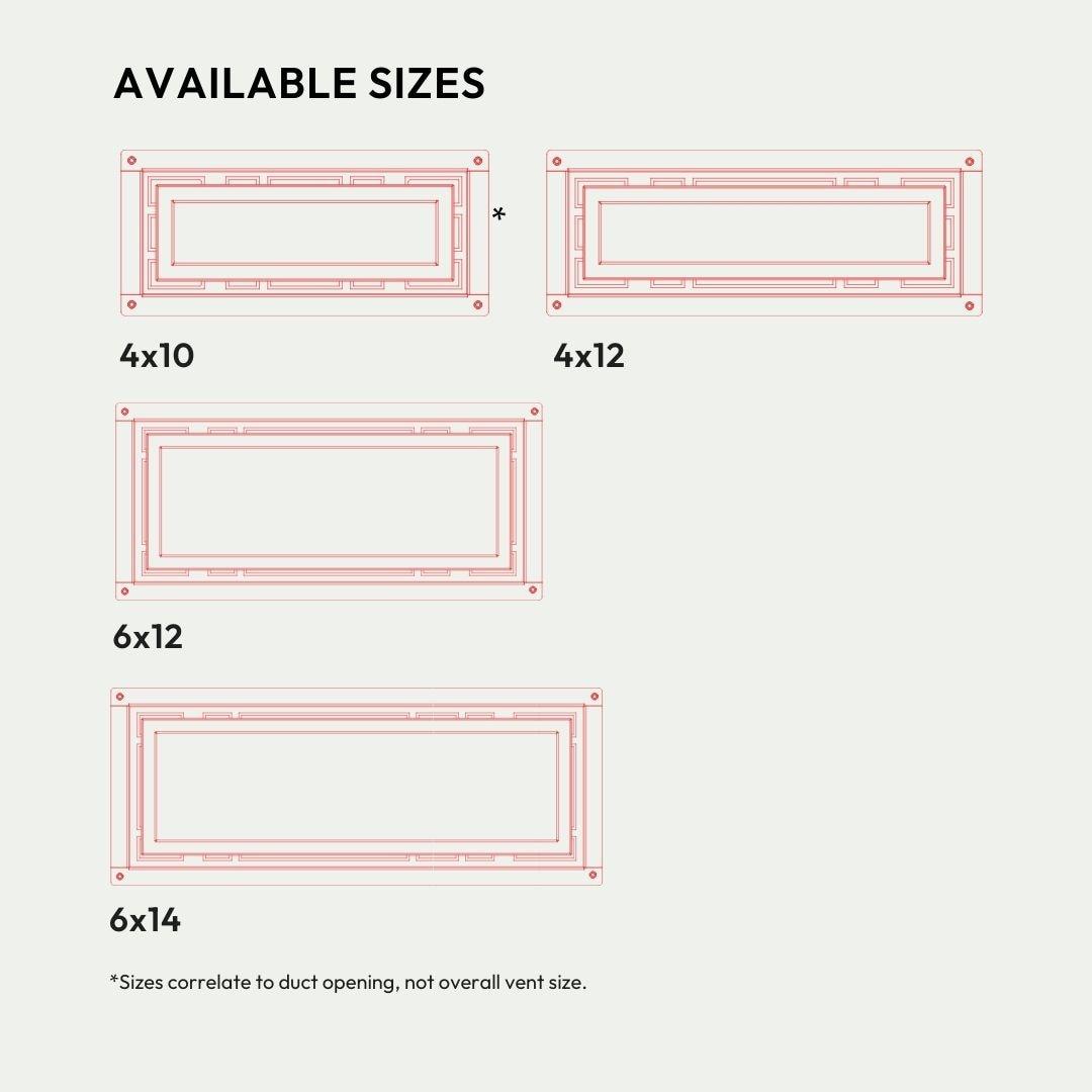 Fittes 6-in x 12-in 1-way Steel Matte Black Floor Register