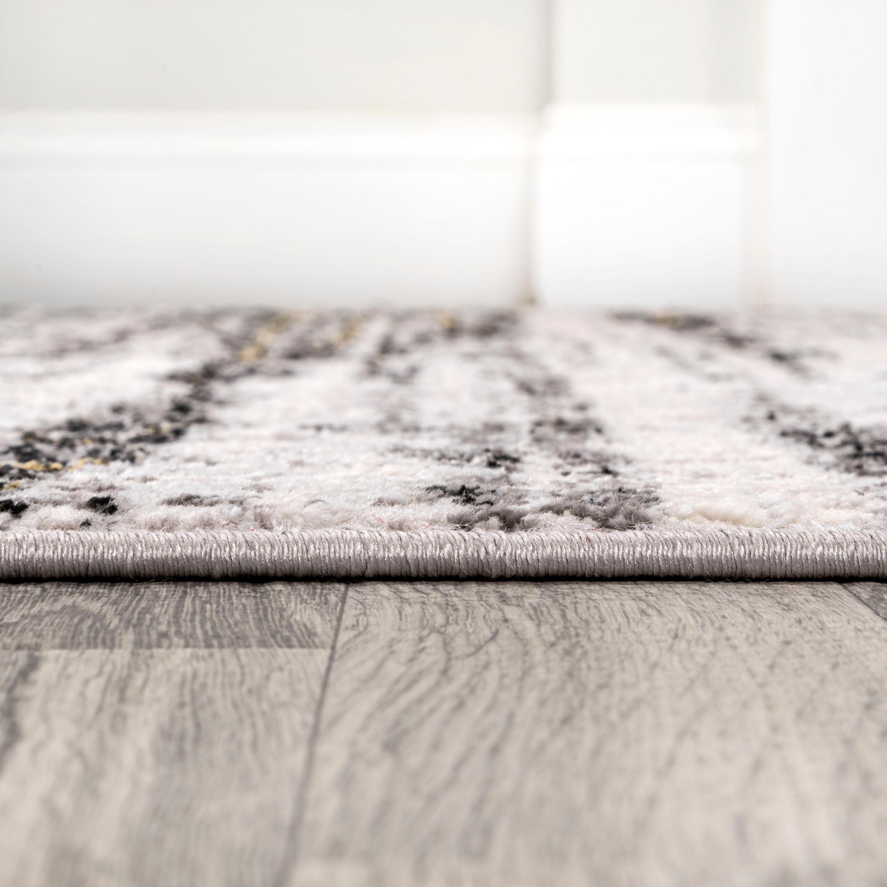 JONATHAN Y Tidal Modern Strie' Ivory/Black 3 ft. x 5 ft. Area Rug