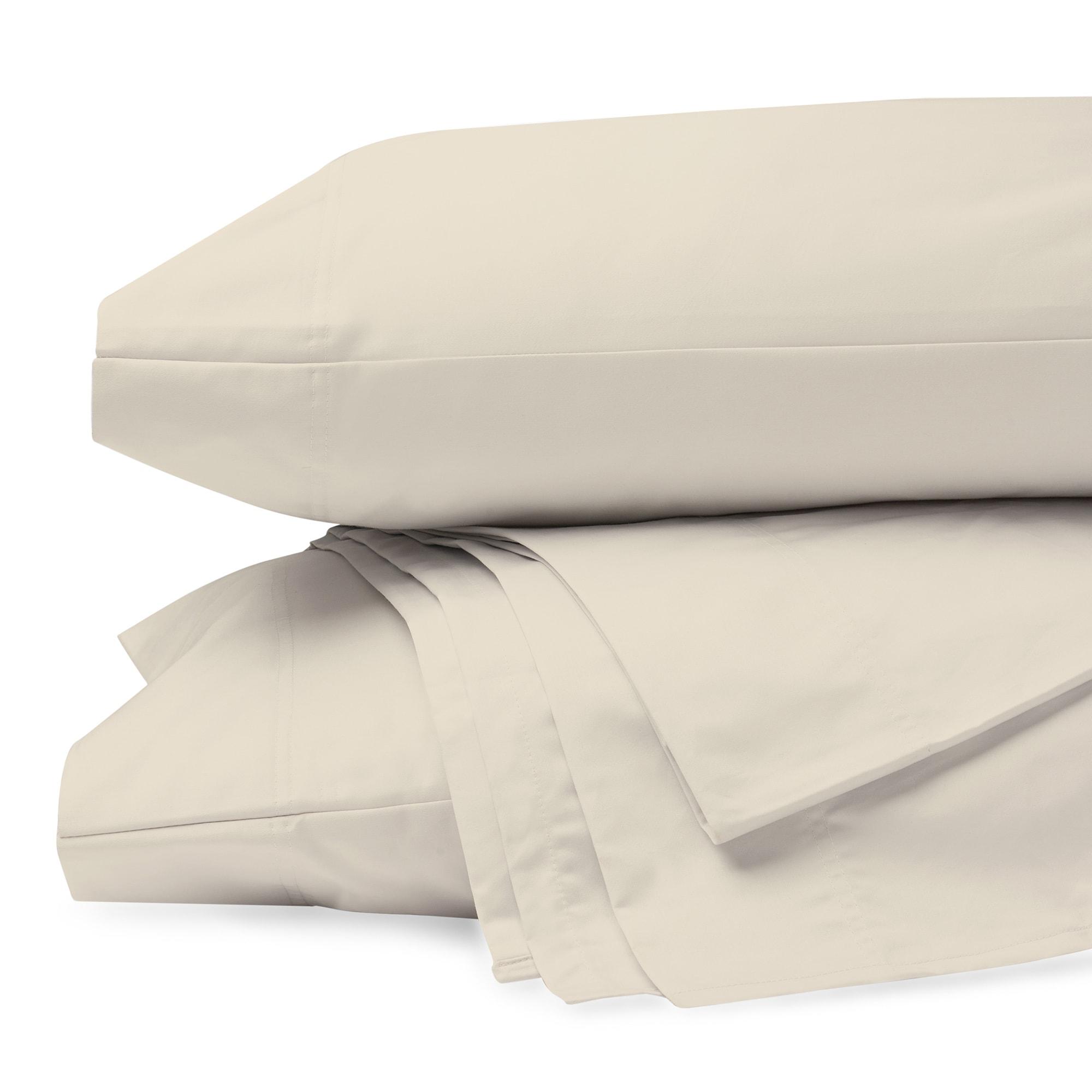 Aireolux Queen 600 Thread Count Cotton Sateen Sheet Set Ivory: Luxurious, Wrinkle-Resistant, OEKO-TEX Certified