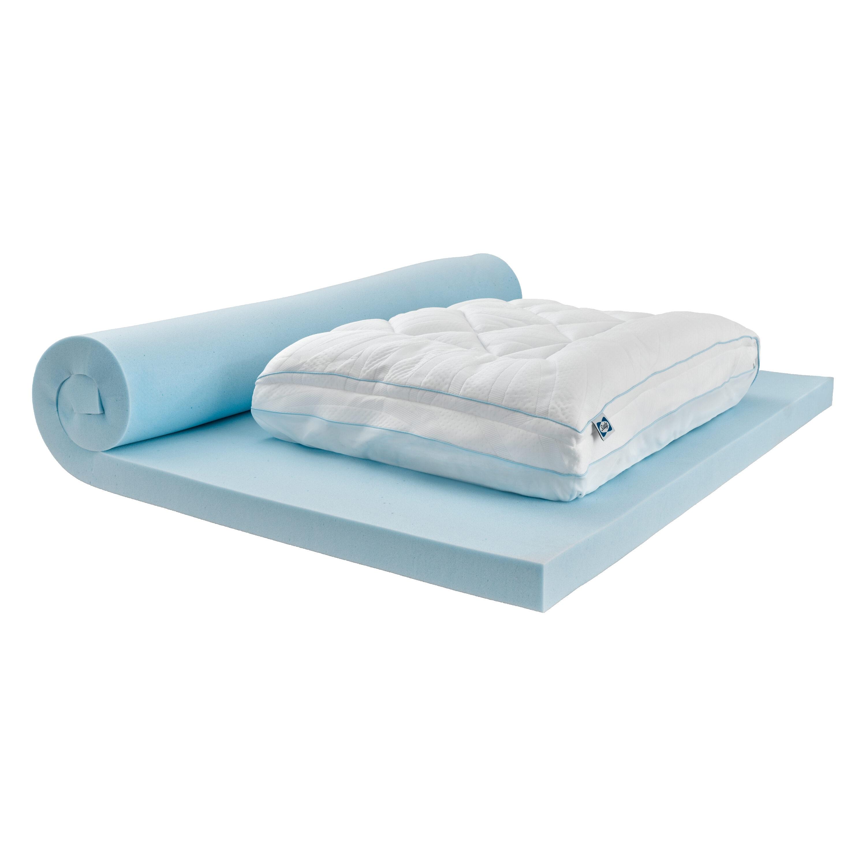 Sealy Dreamlife Full 3+1" Topper with Cover: Memory Foam, Jacquard Fabric, Machine Washable, 300 Thread Count