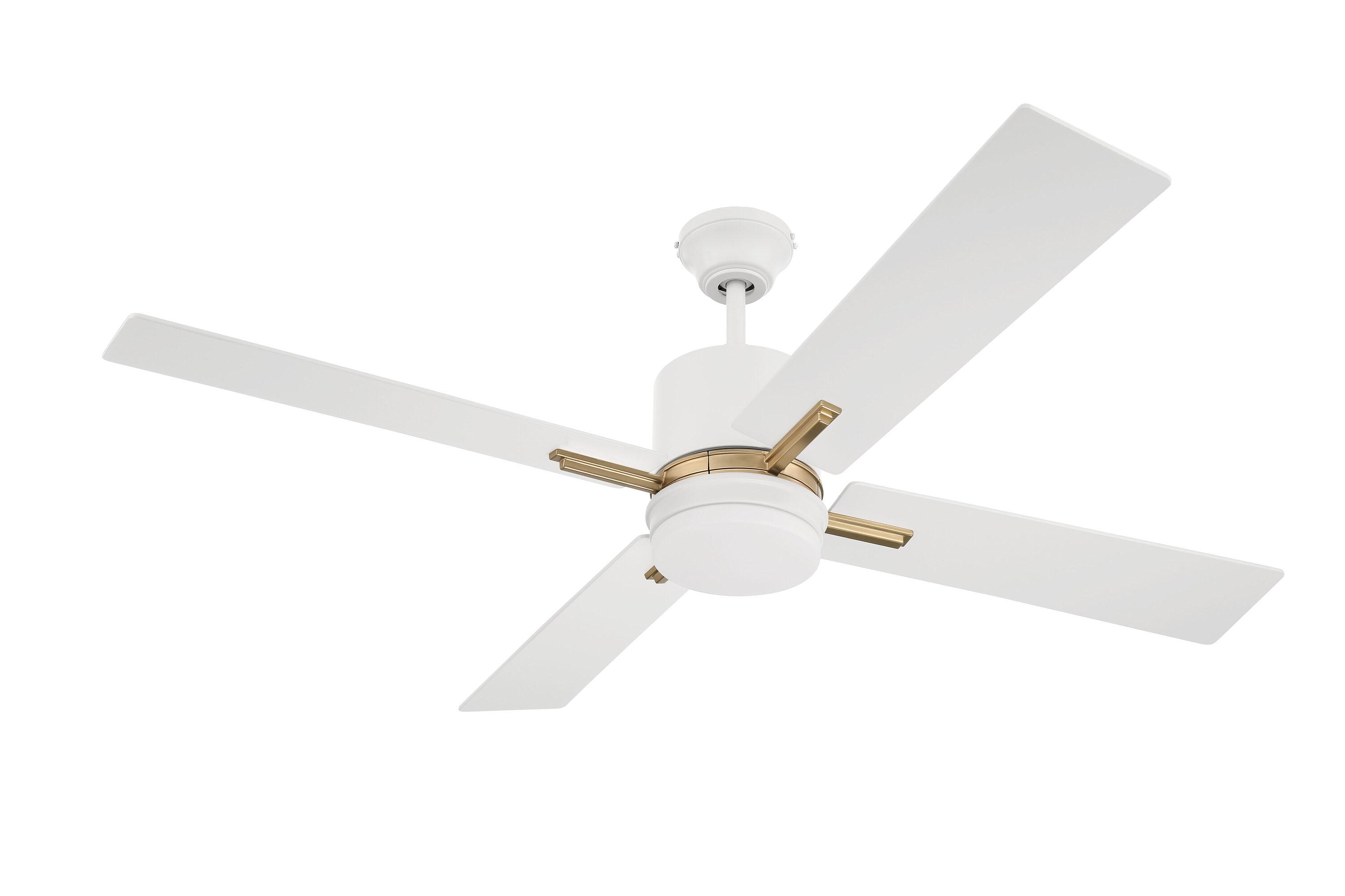 Craftmade  52" Teana Ceiling Fan Satin Brass/White - Hardwired