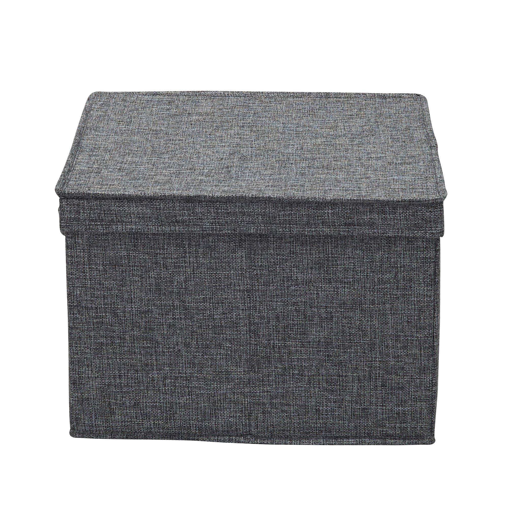 Household Essentials Household Essentials Wide Storage Box Fabric Bin (Set of 2)