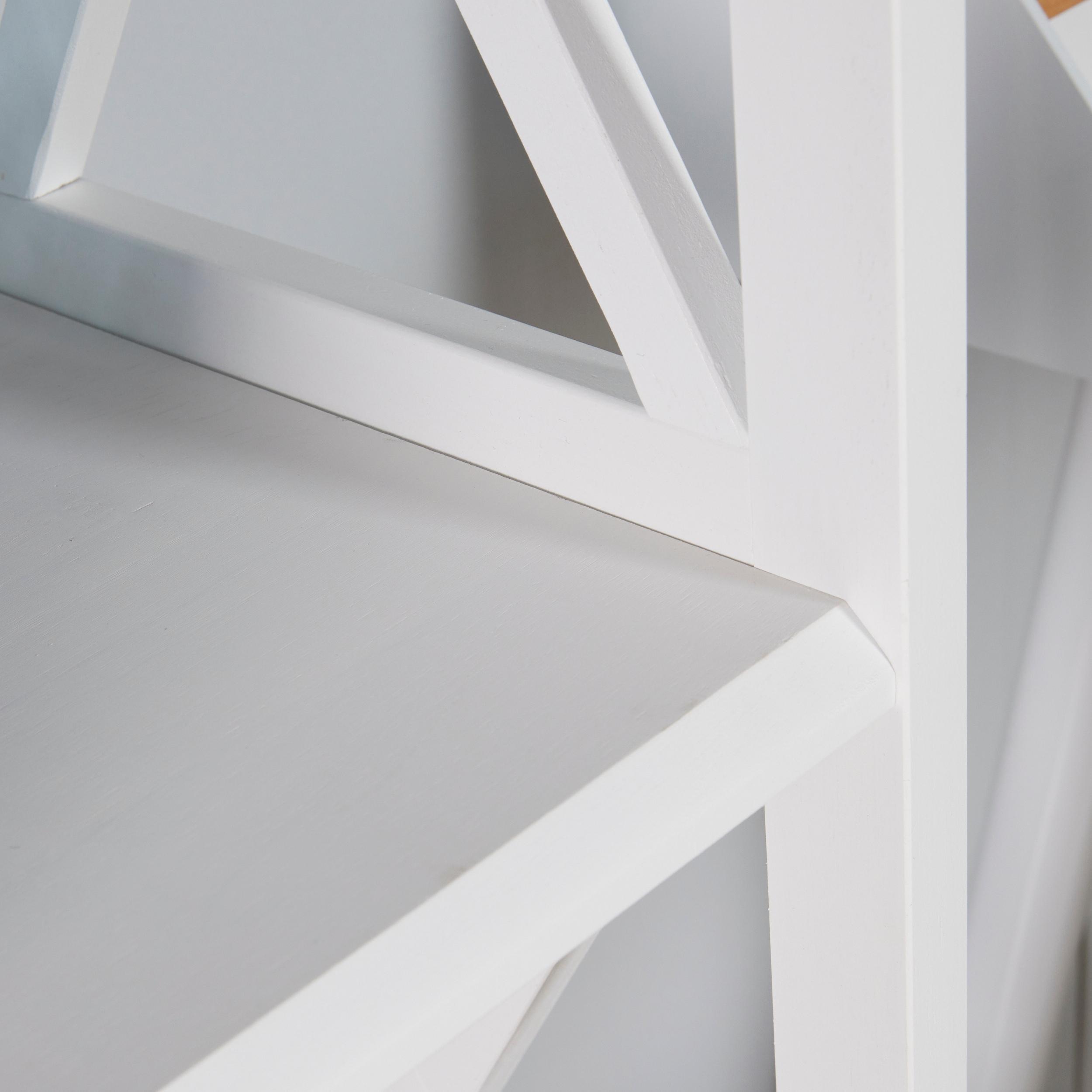 Casual Home Montego Shelf Bookcase-Color:White,Size:5-Shelf