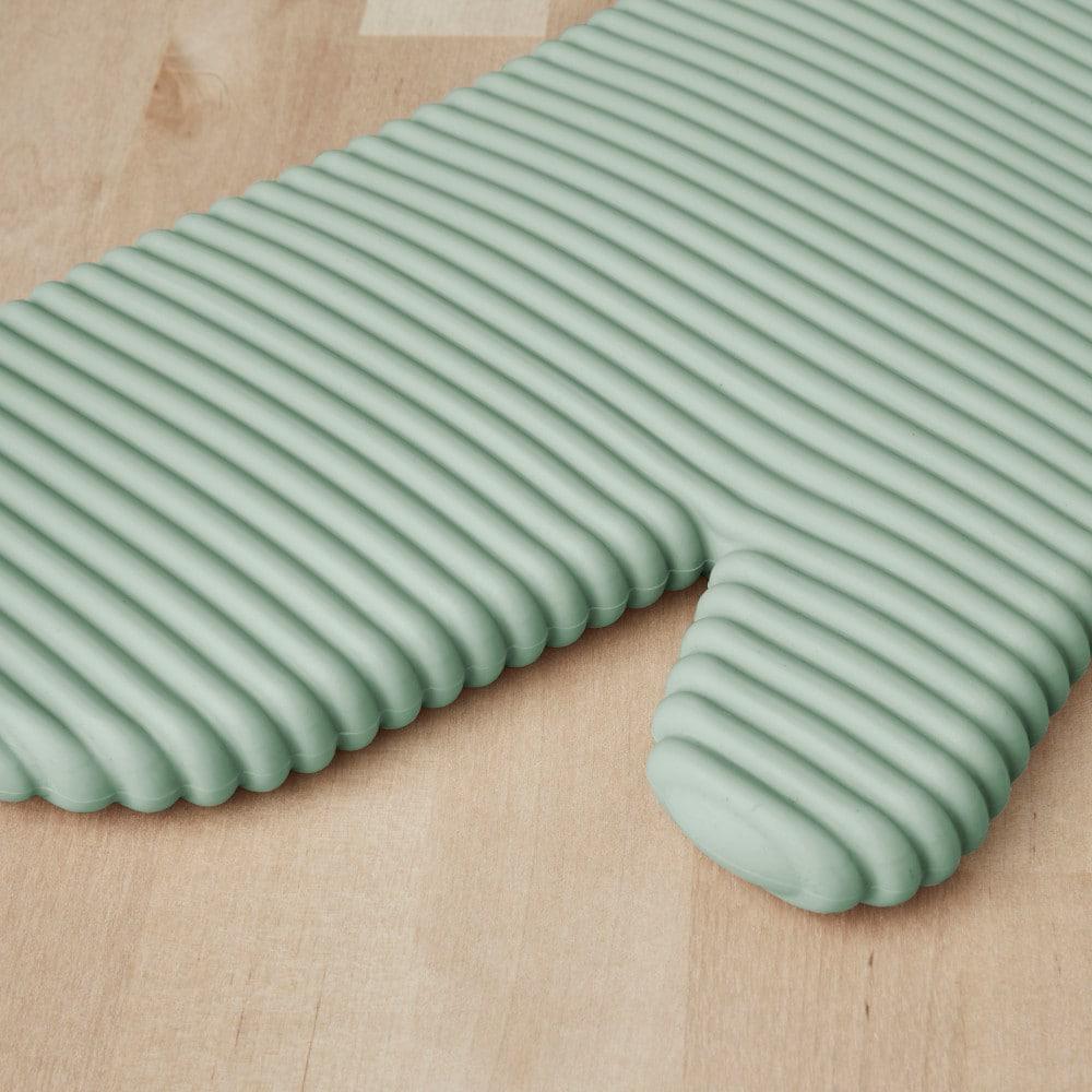 KitchenAid Pistachio Ribbed Soft Silicone Oven Mitts, Set of 2
