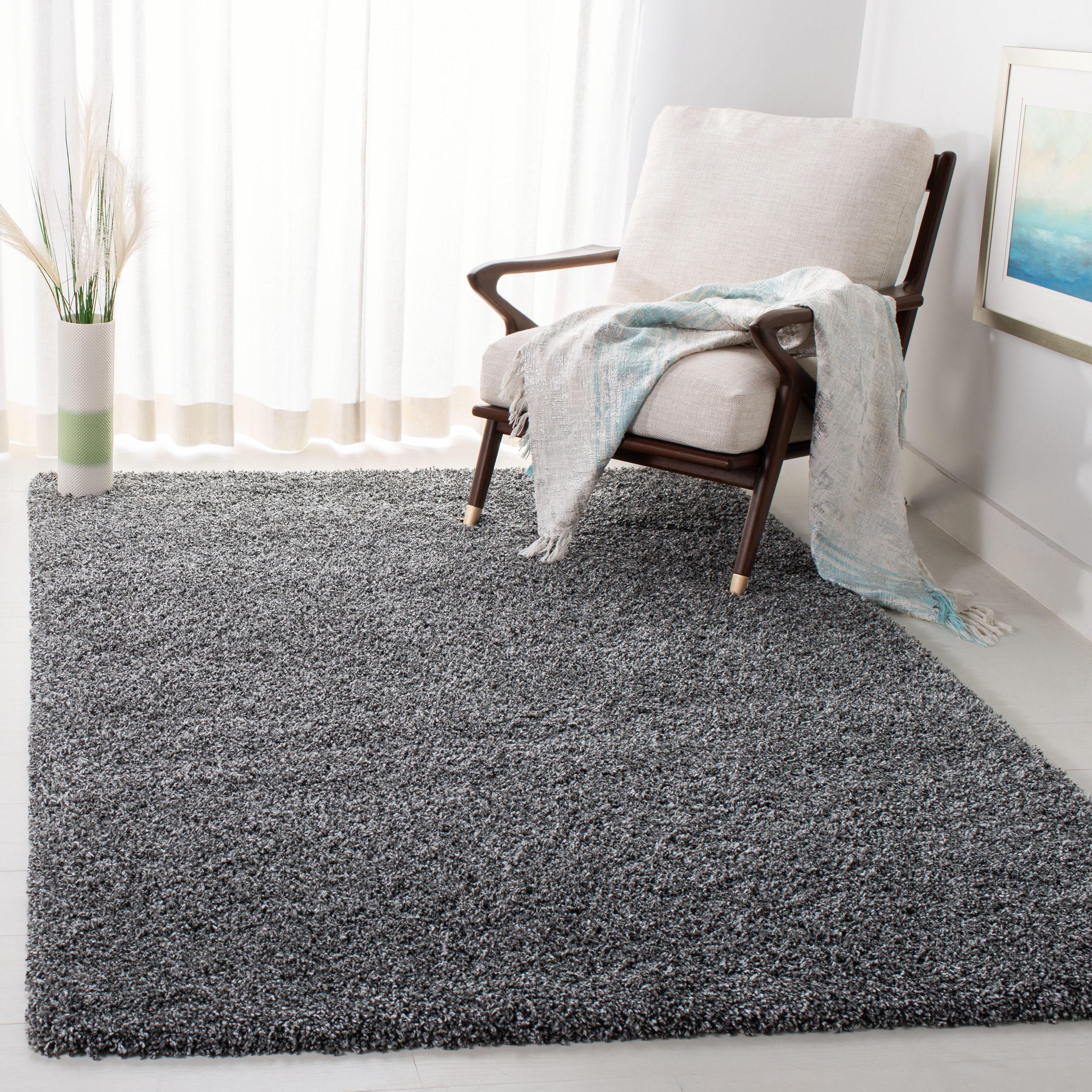 Evolution Shag 500 EVO520 Power Loomed Indoor Area Rug - Dark Grey - 6'7"x6'7" - Safavieh